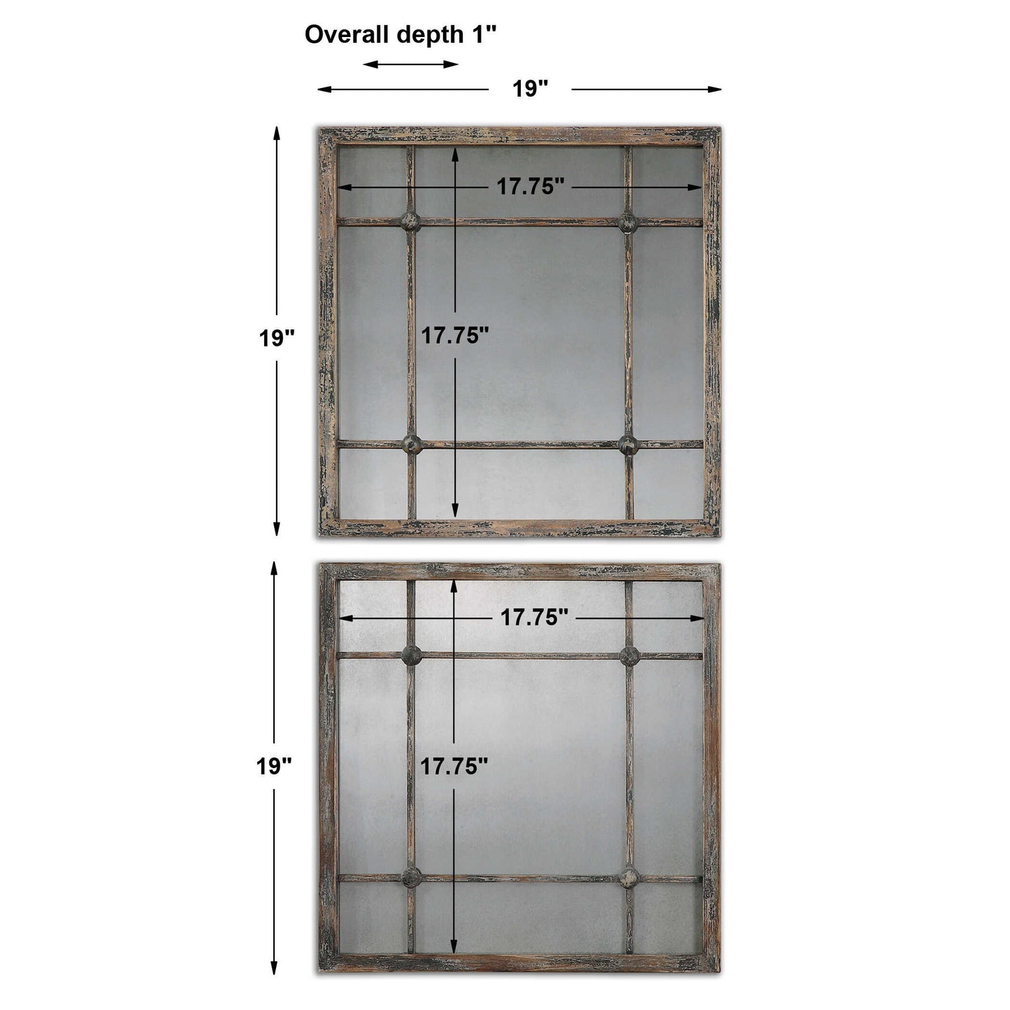 Saragano Square Mirrors Set/2