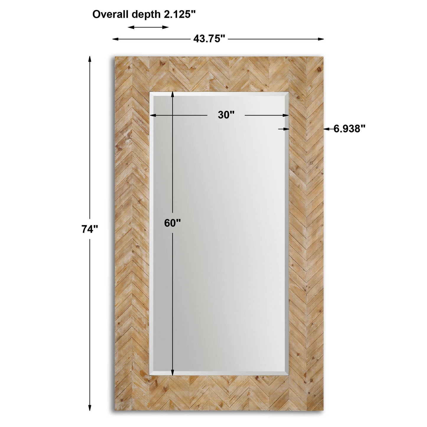Demetria Oversized Wooden Mirror
