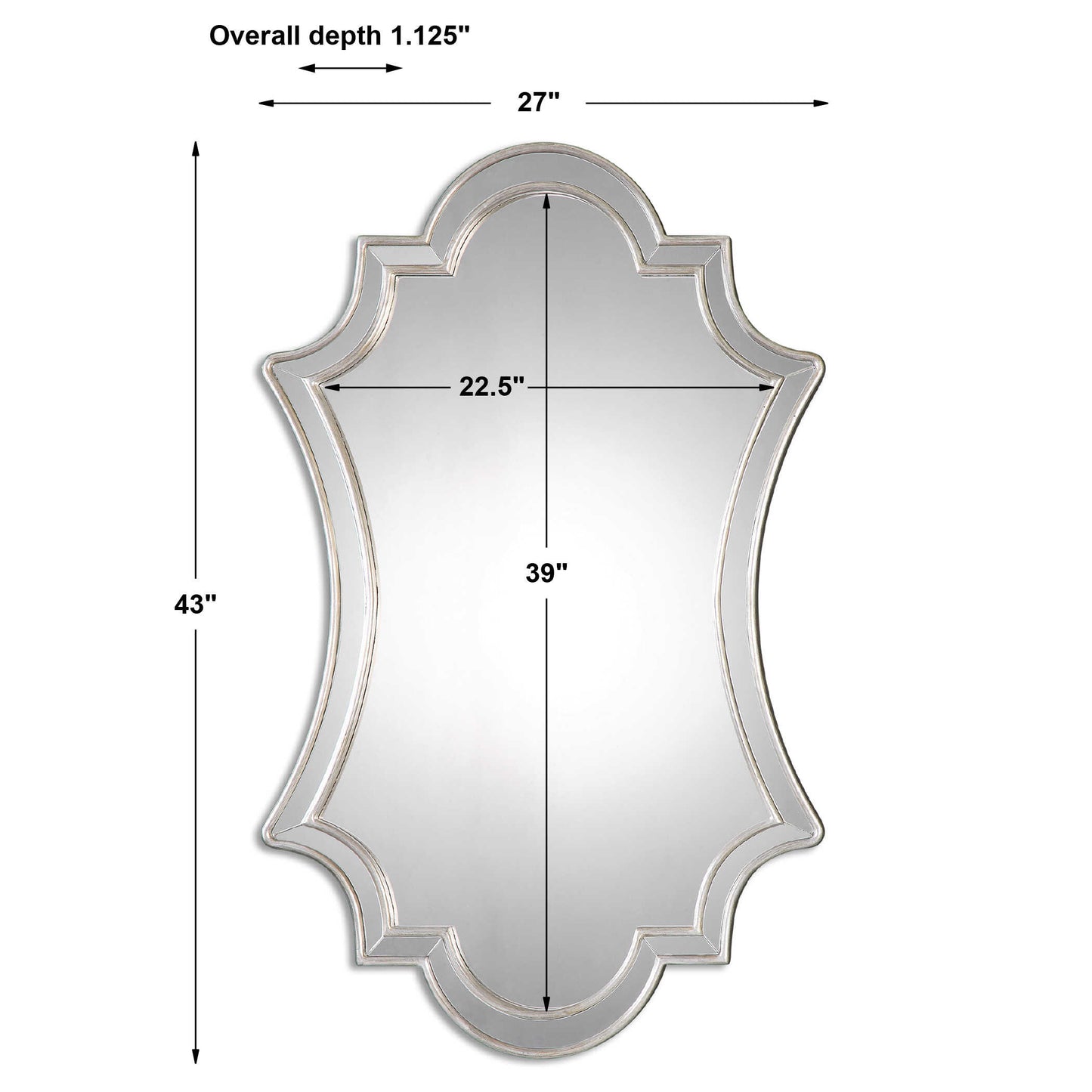 Elara Antiqued Silver Wall Mirror