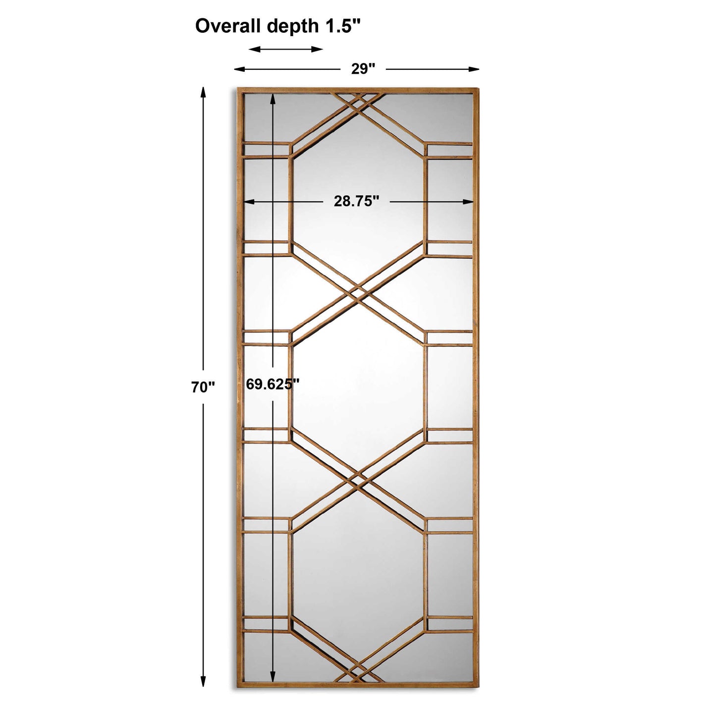 Kennis Gold Leaf Leaner Mirror