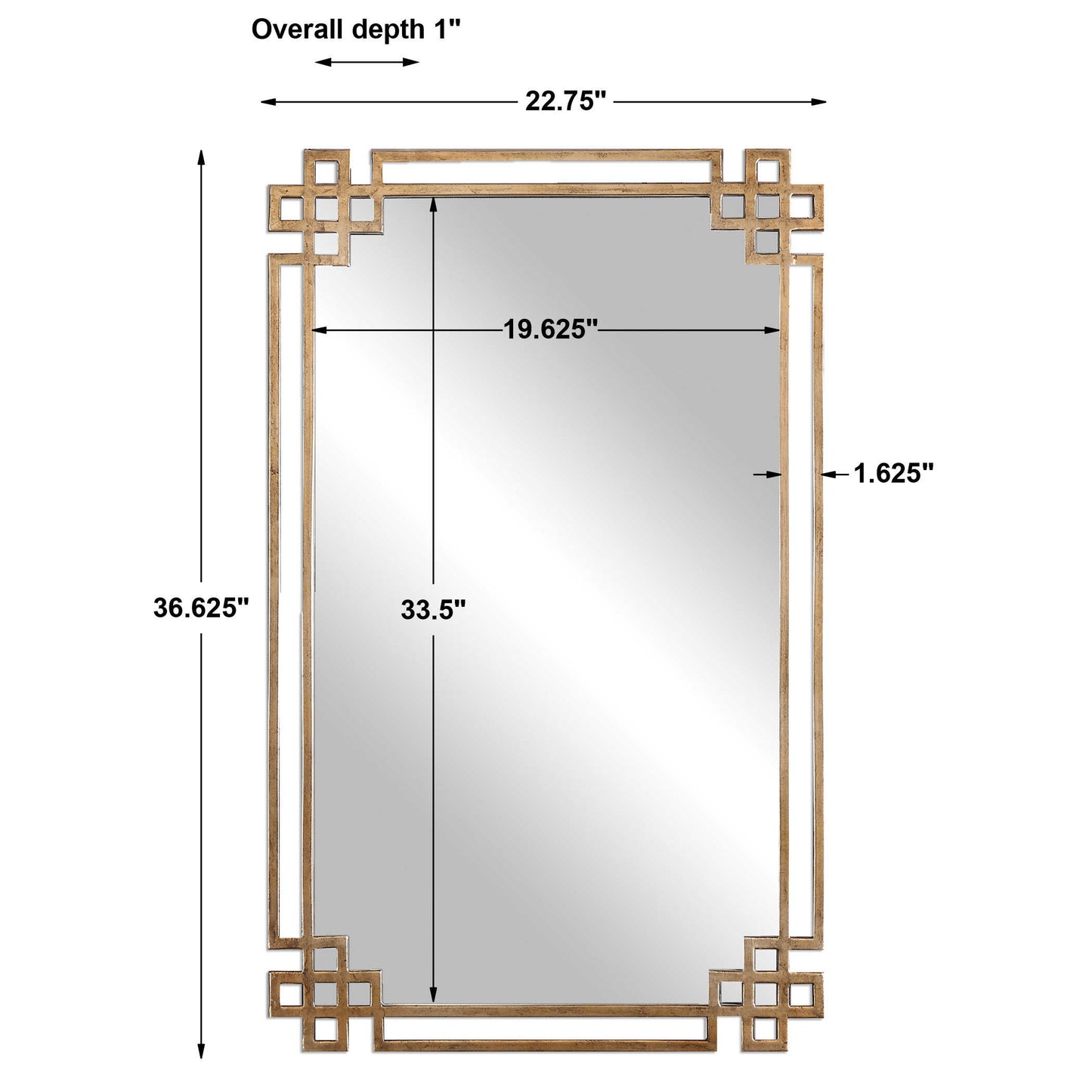 Devoll Antique Gold Mirror