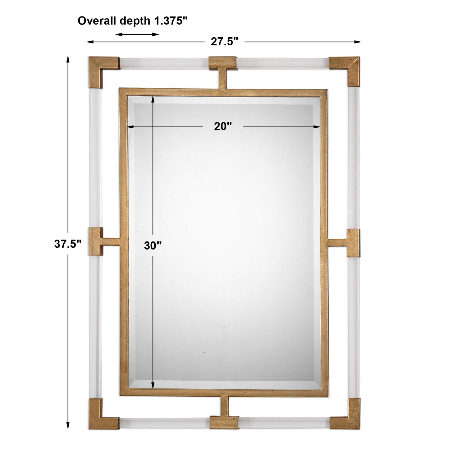 Balkan Modern Gold Wall Mirror