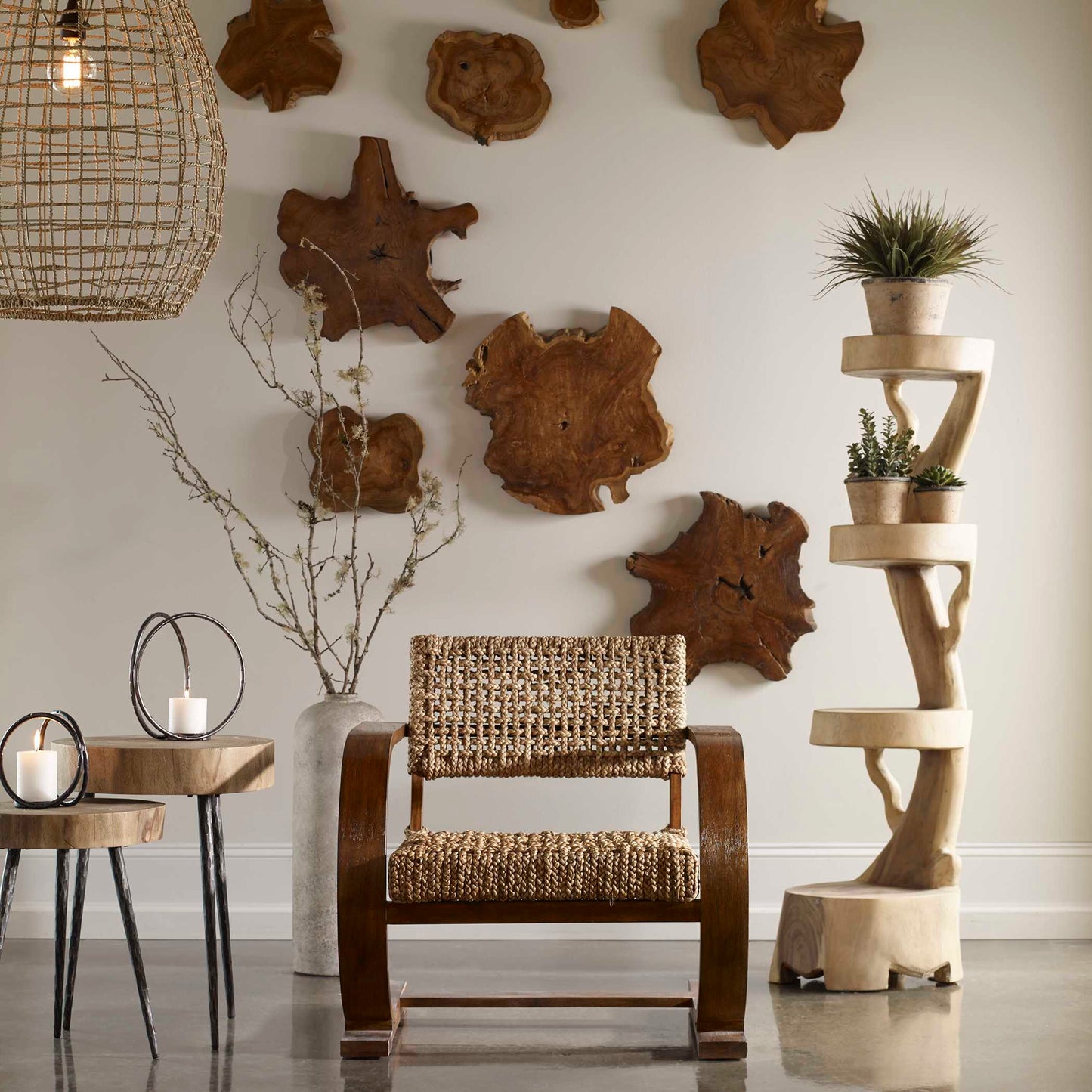 Kalani Teak Wall Art Set/3