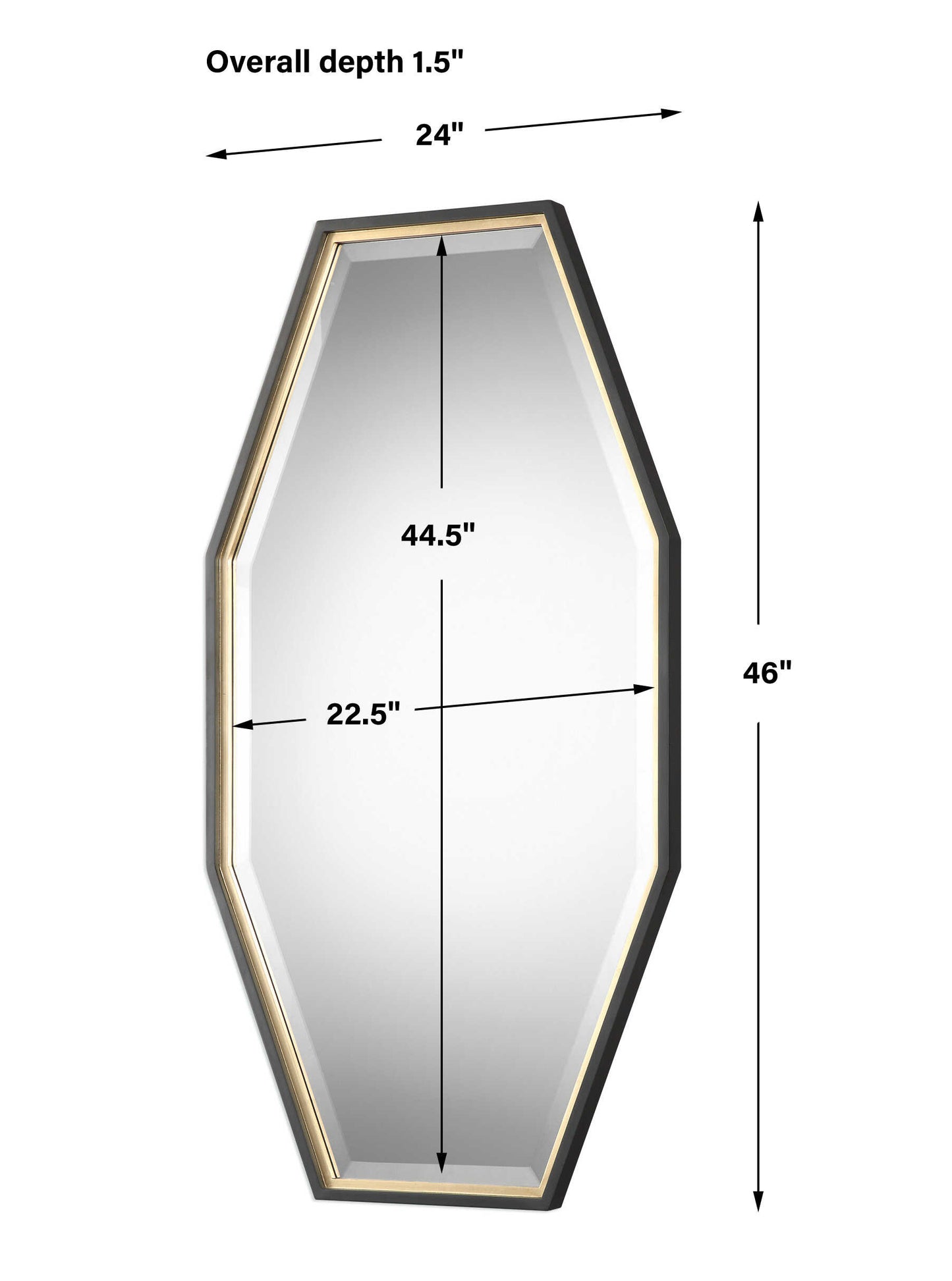 Savion Gold Octagon Mirror