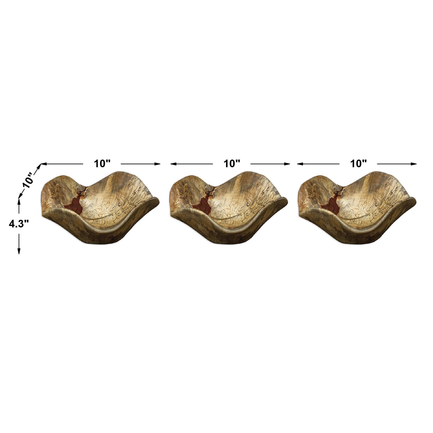 Tamarine Wood Wall Art Set/3