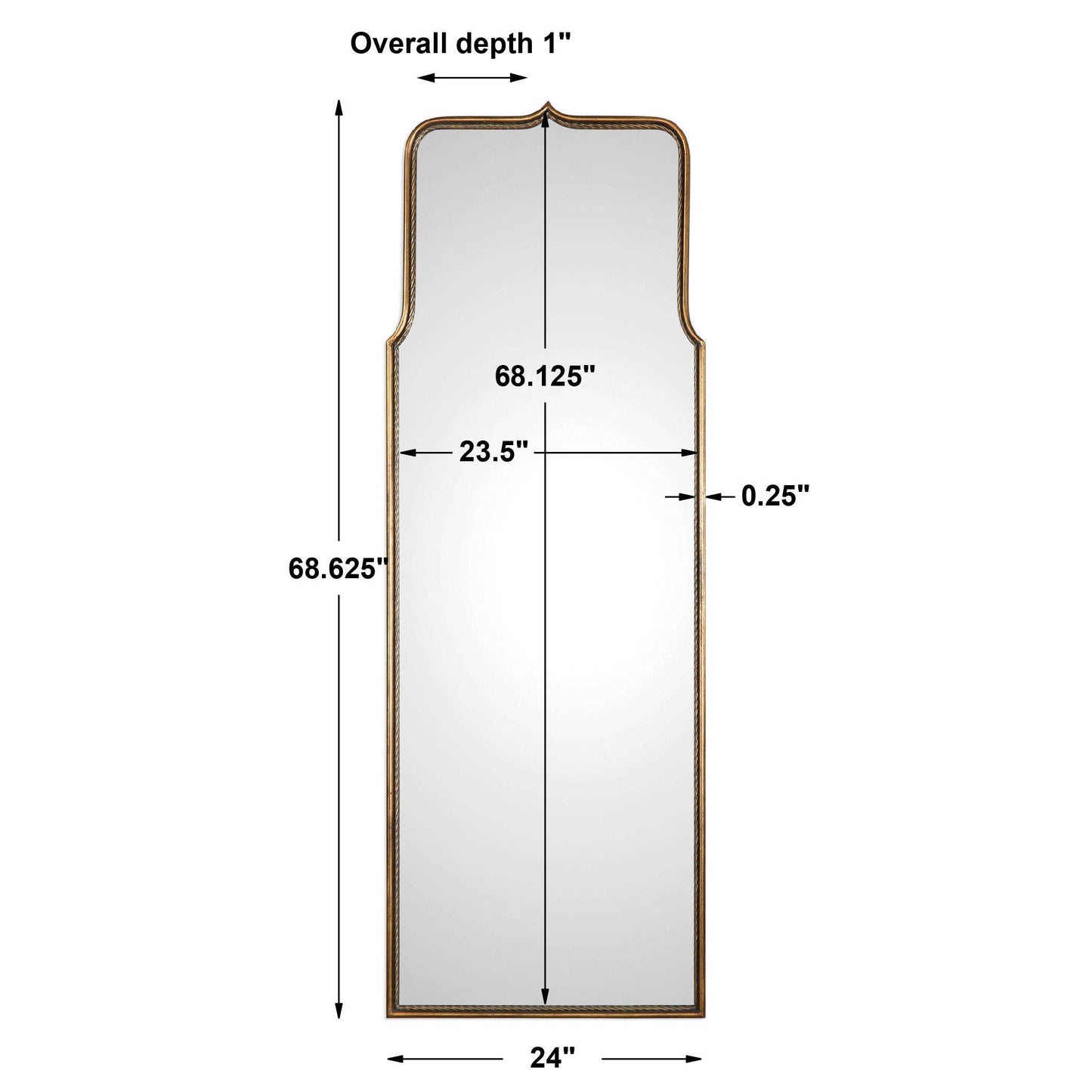 Adelasia Antiqued Gold Mirror