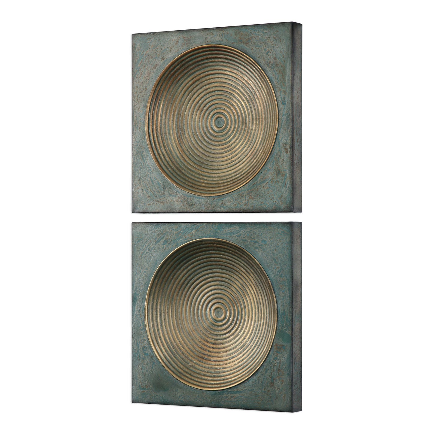 Sybil Antique Gold Squares Set/2