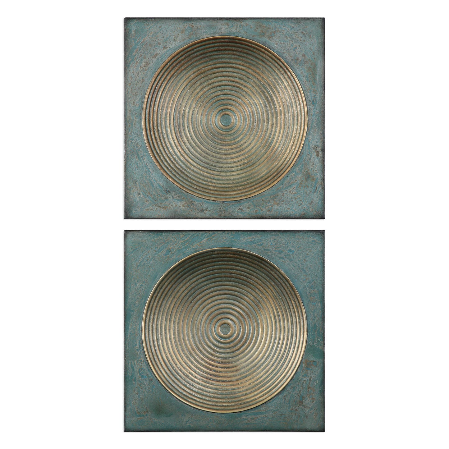 Sybil Antique Gold Squares Set/2