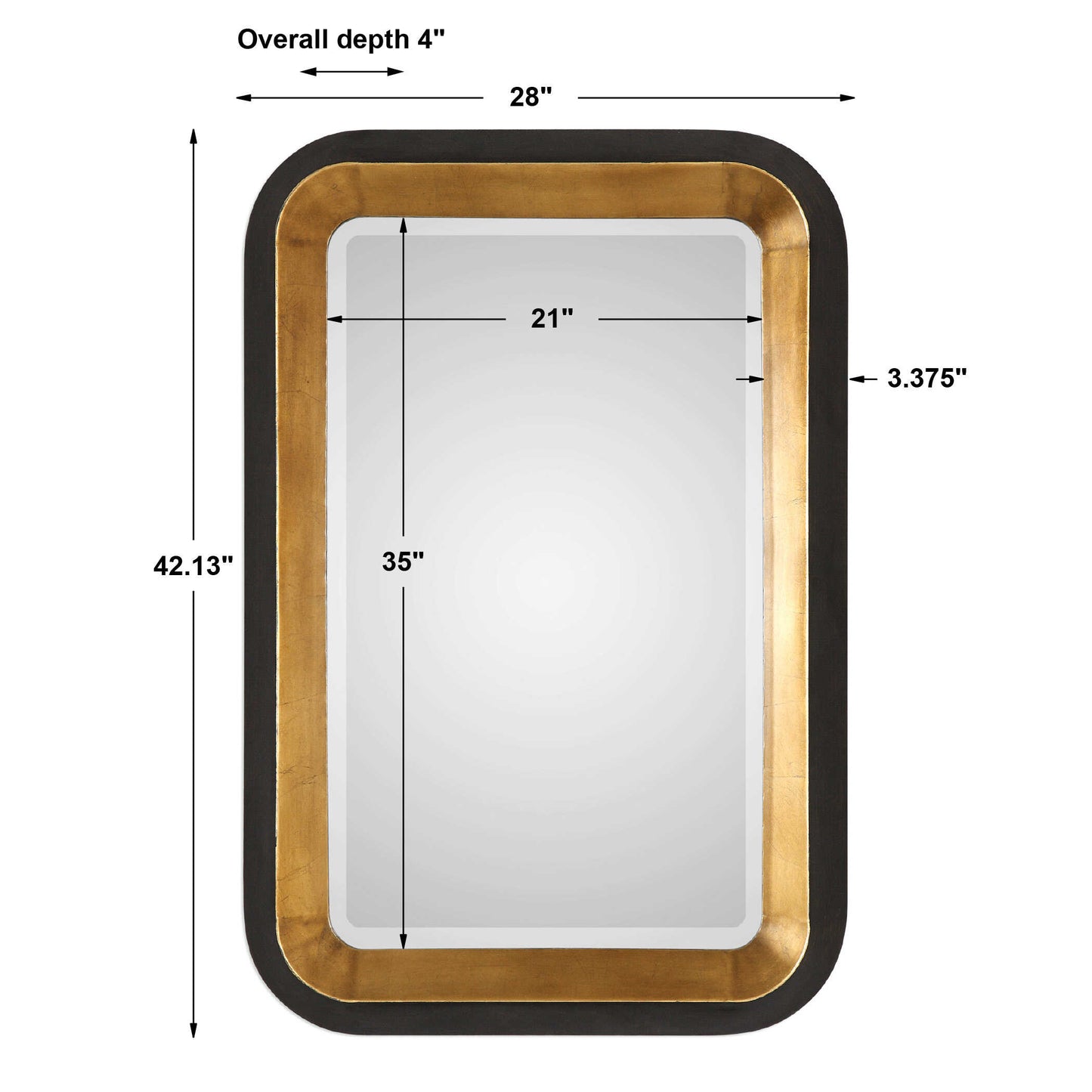 Niva Metallic Gold Wall Mirror