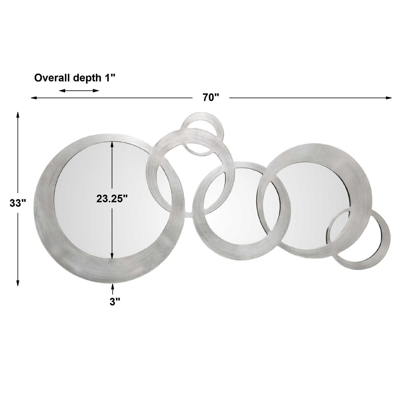 Odiana Silver Rings Modern Mirror