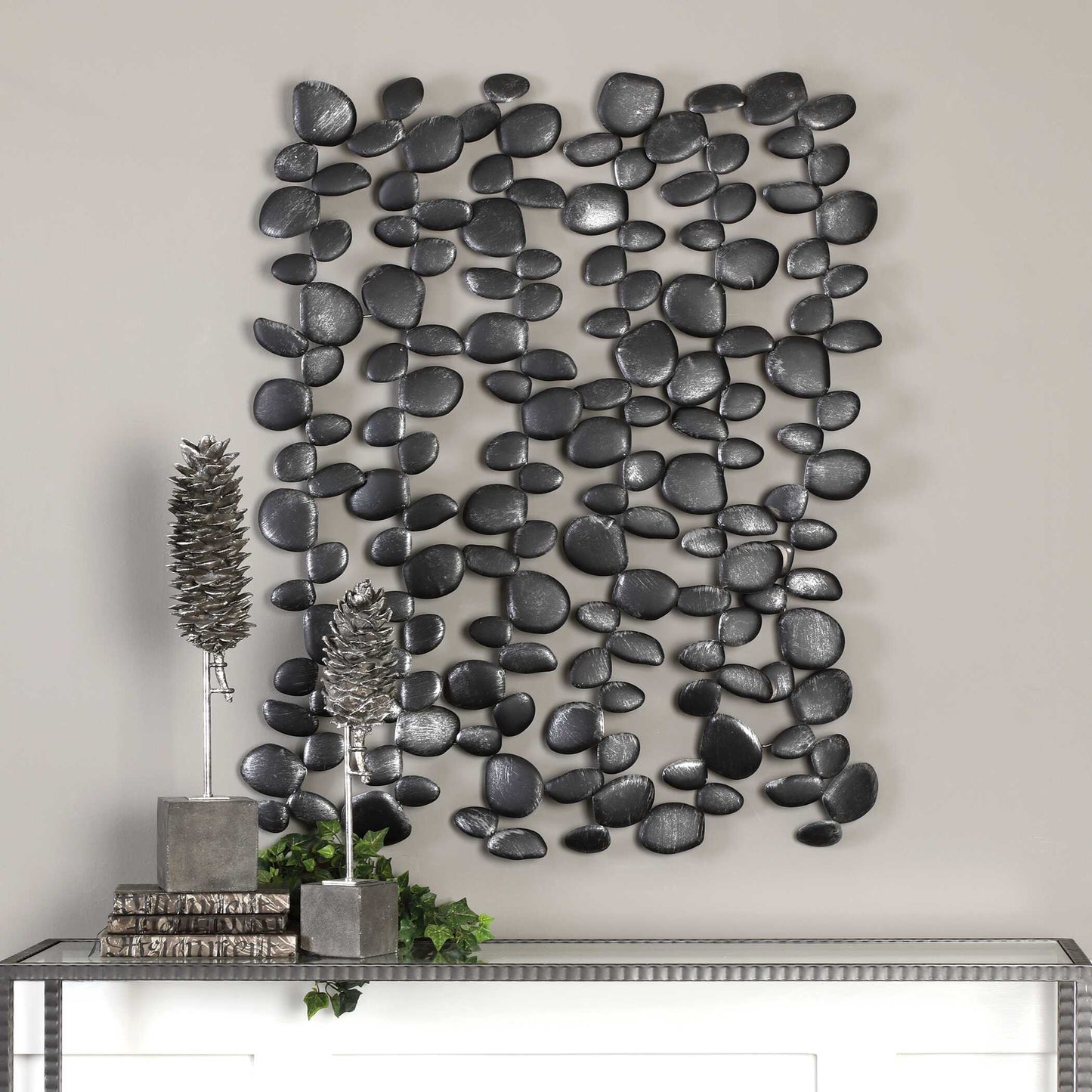 Skipping Stones Forged Iron Wall Art