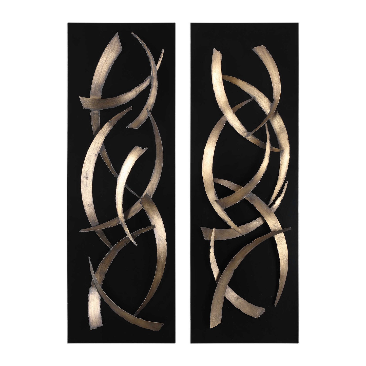 Brushstrokes Metal Wall Art Set/2