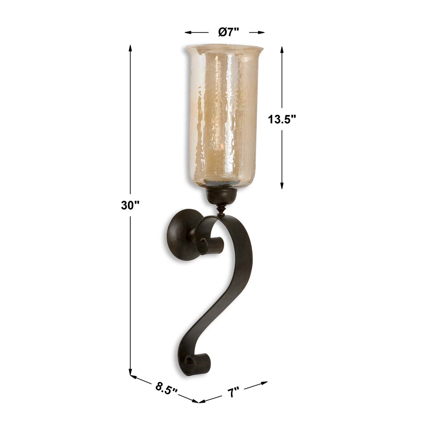 Joselyn Bronze Candle Wall Sconce