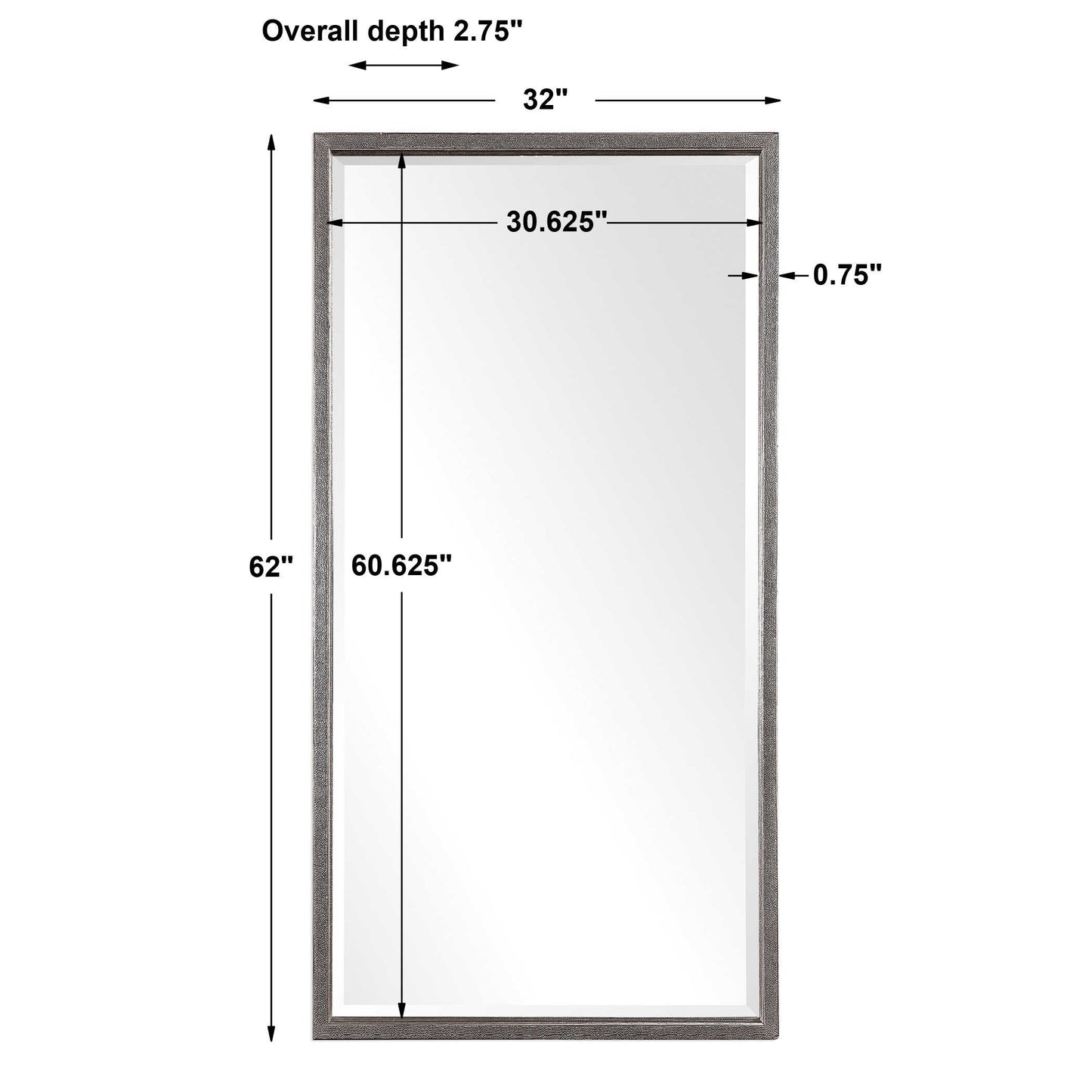 Gabelle Metallic Silver Mirror
