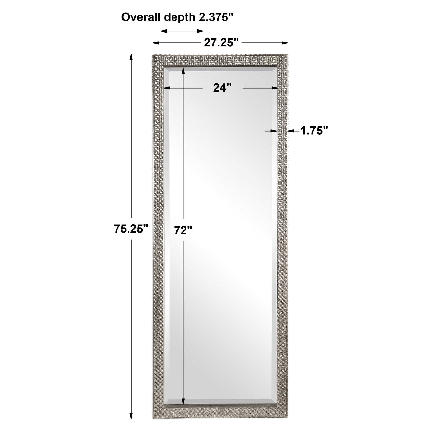 Cacelia Metallic Silver Mirror
