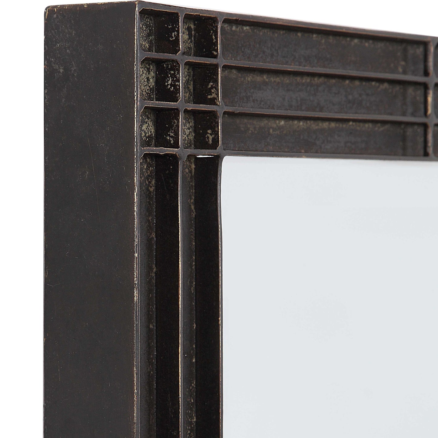 Gower Aged Black Vanity Mirror