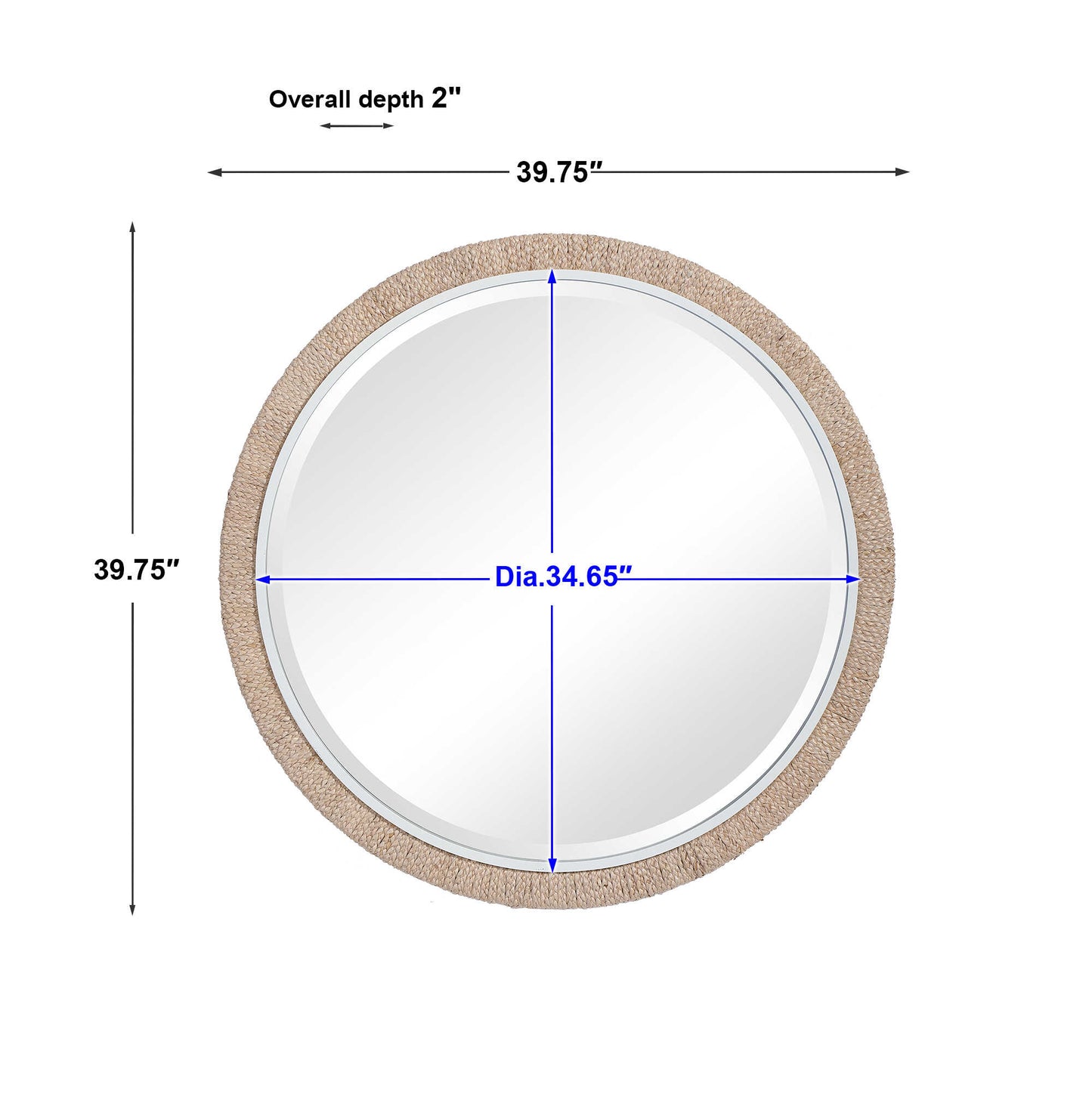 Carbet Round Rope Mirror