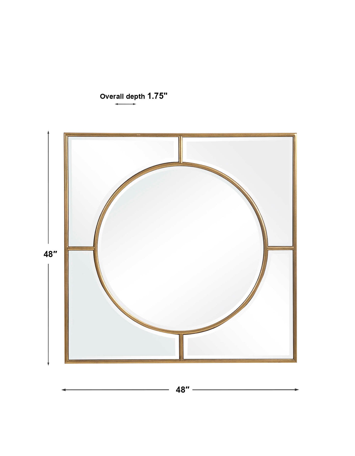 Stanford Gold Square Mirror