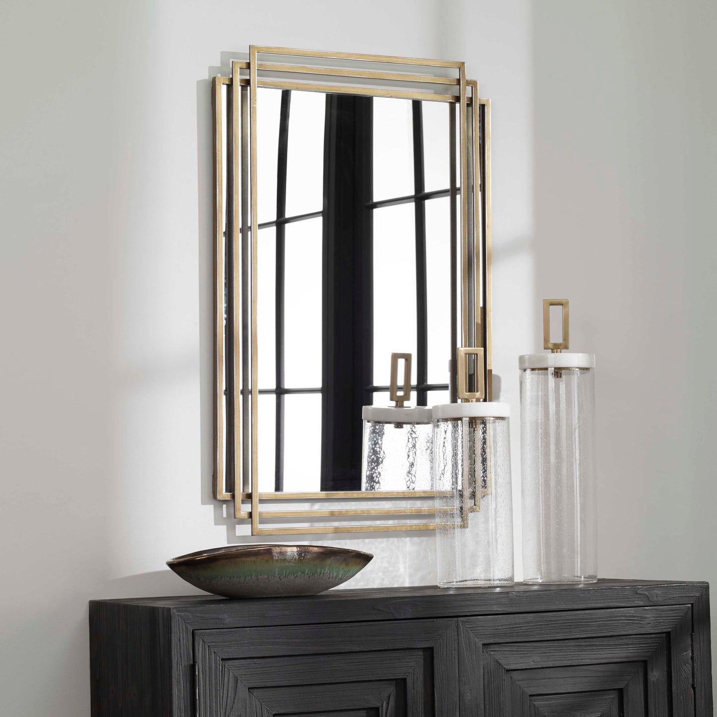 Amherst Brushed Gold Mirror