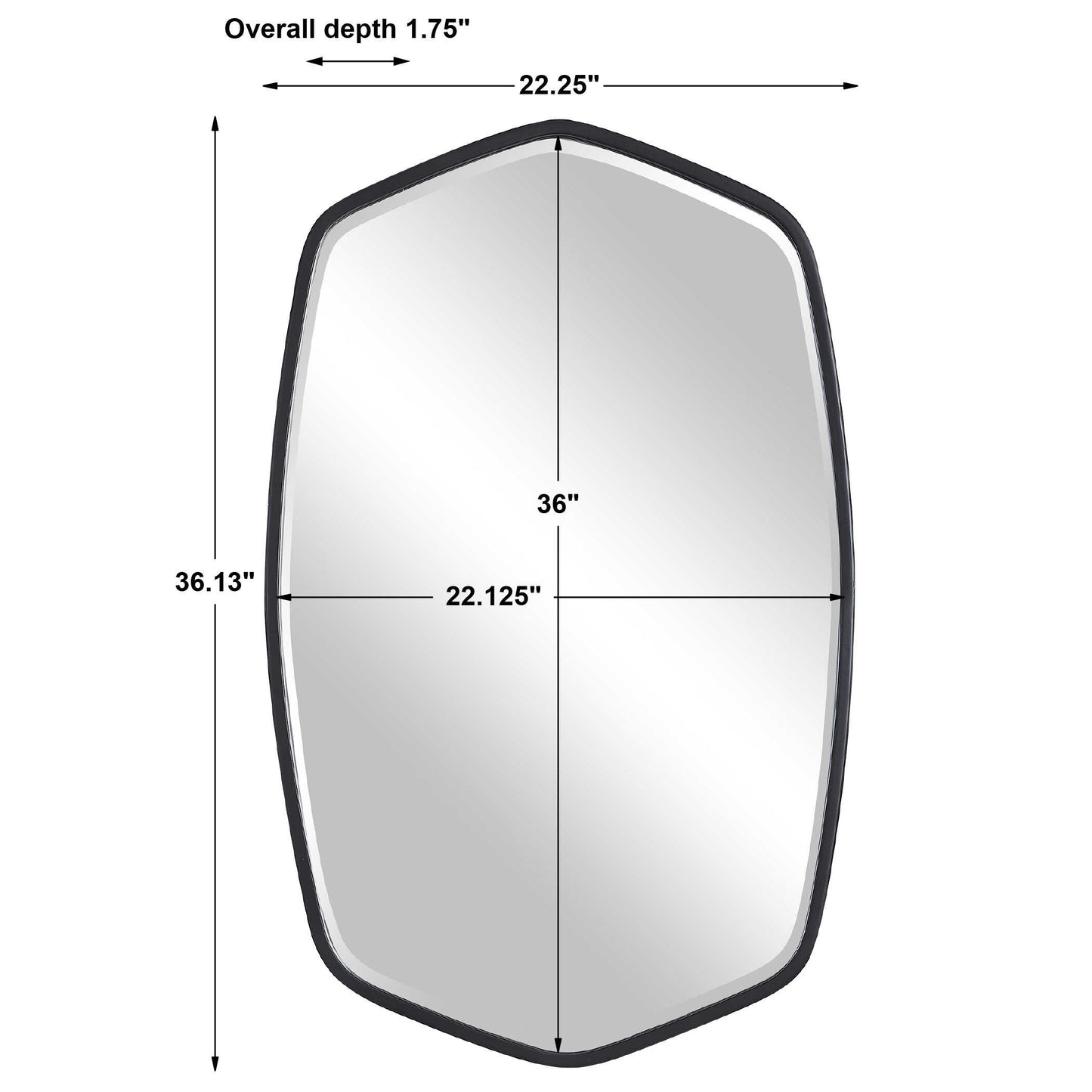 Duronia Black Iron Mirror