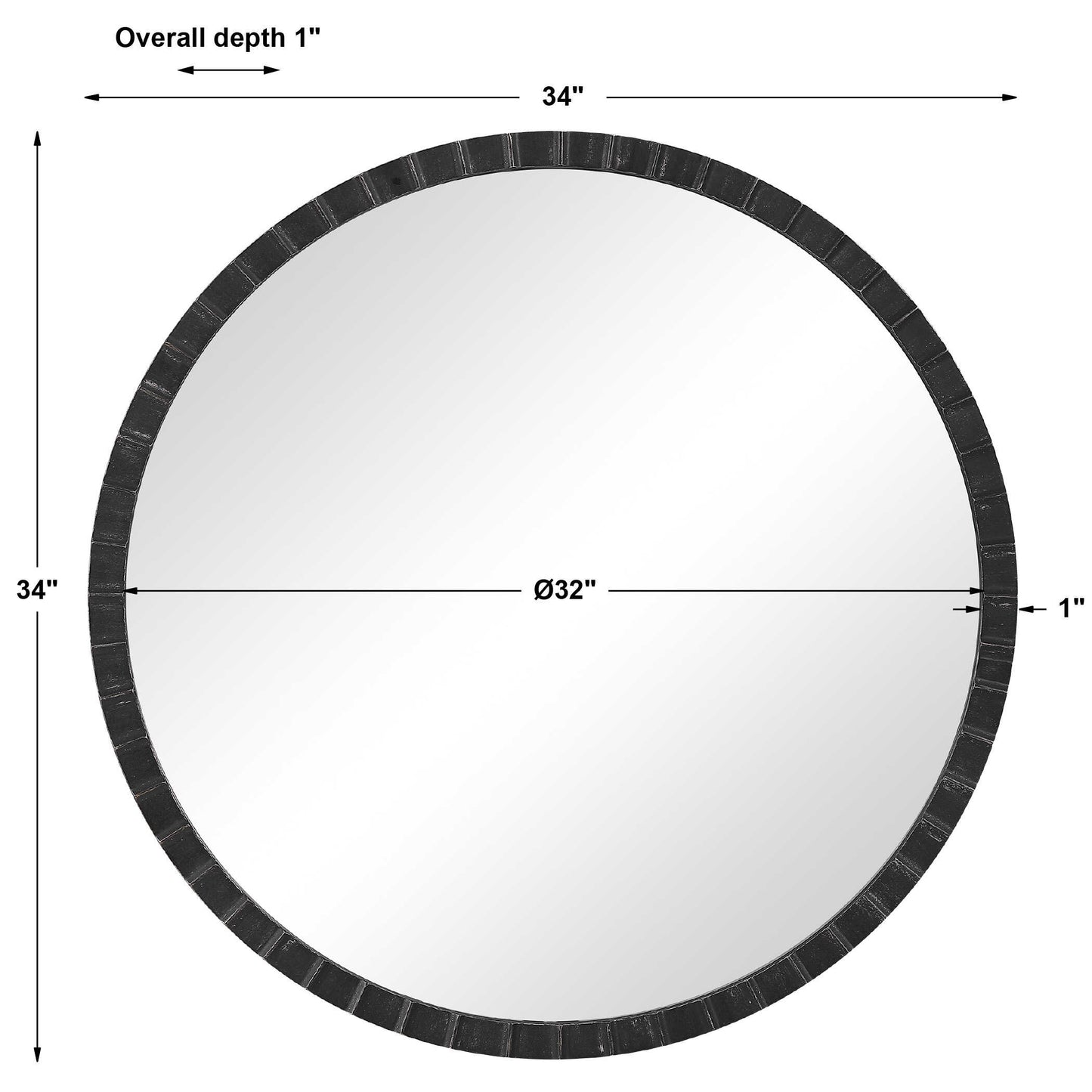Dandridge Round Industrial Mirror