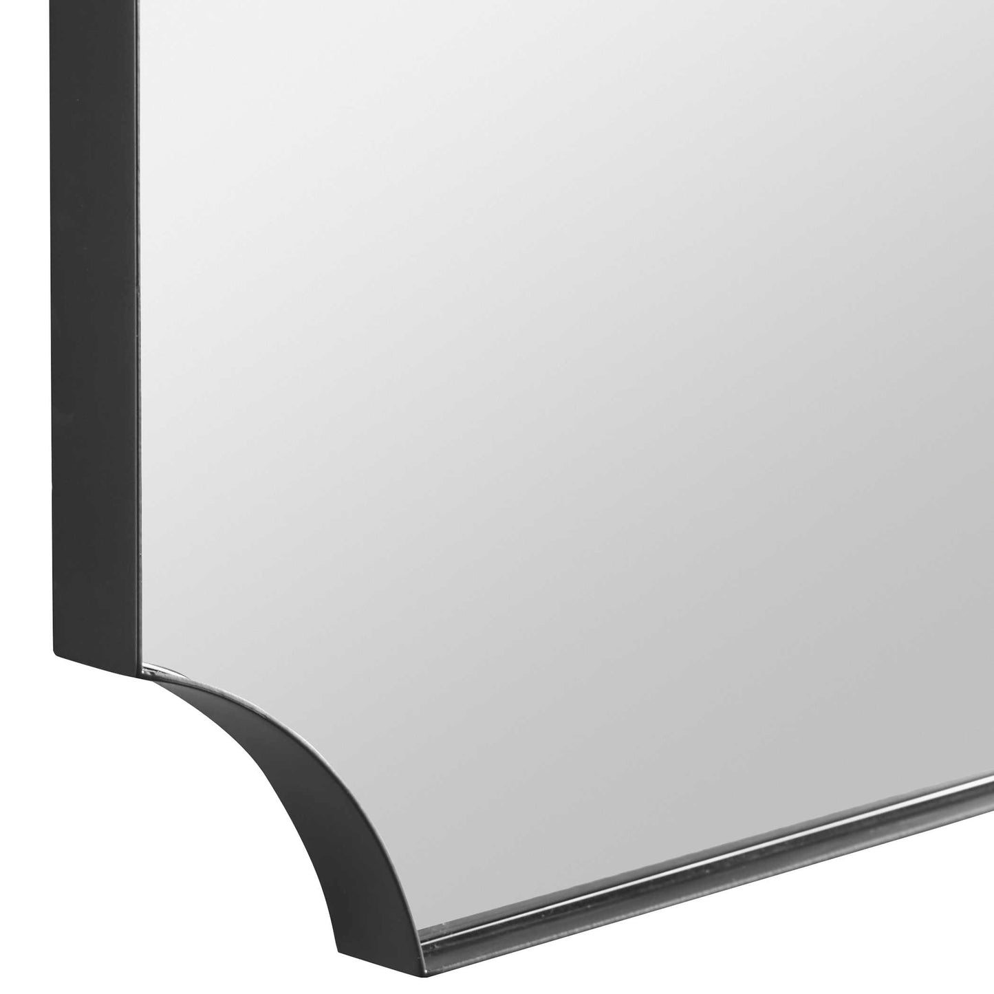 Lennox Black Scalloped Corner Mirror