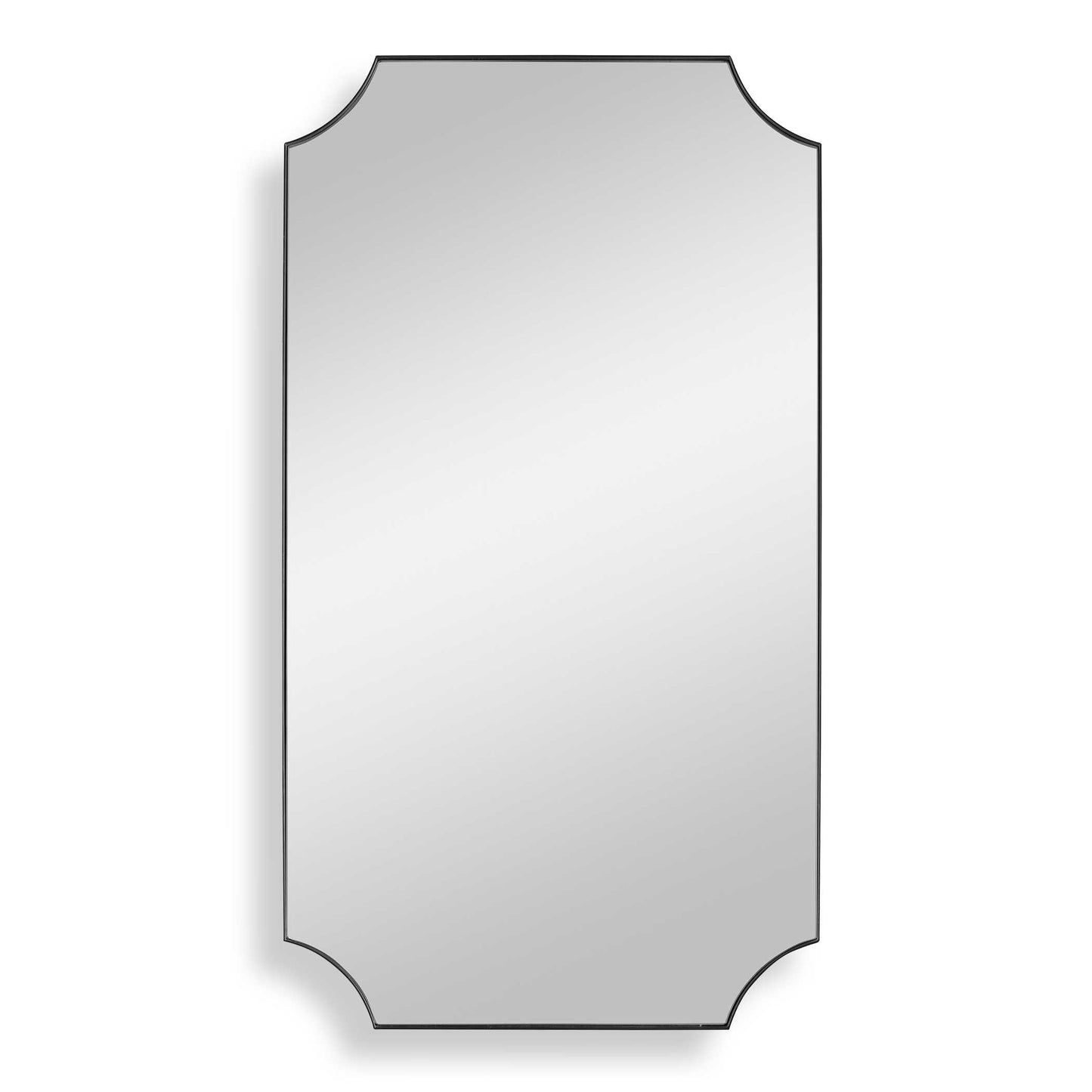 Lennox Black Scalloped Corner Mirror