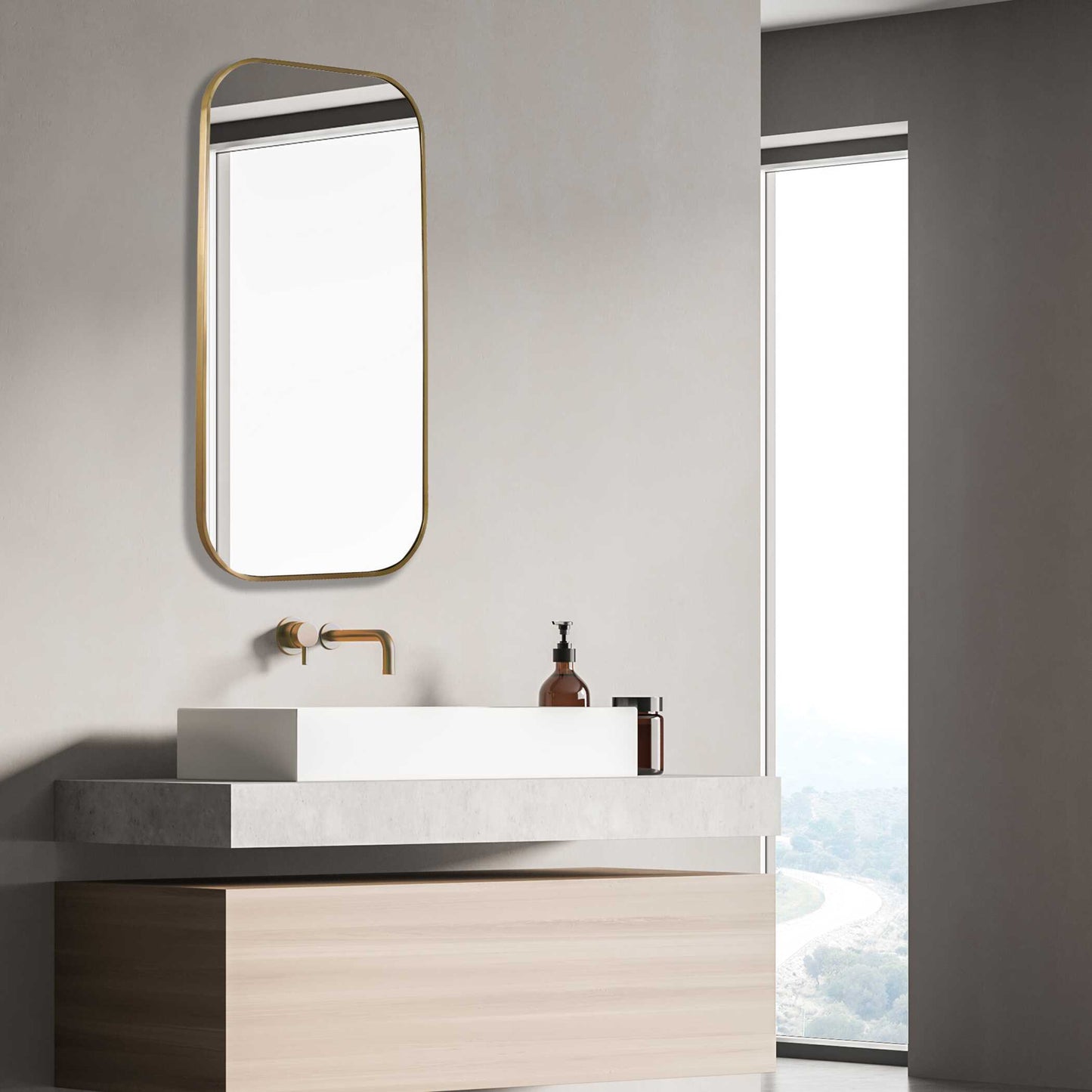 Taft Plated Brass Mirror