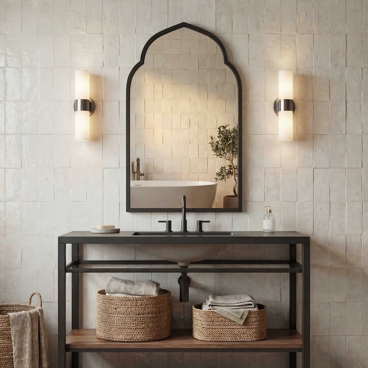 Kenitra Black Arch Mirror