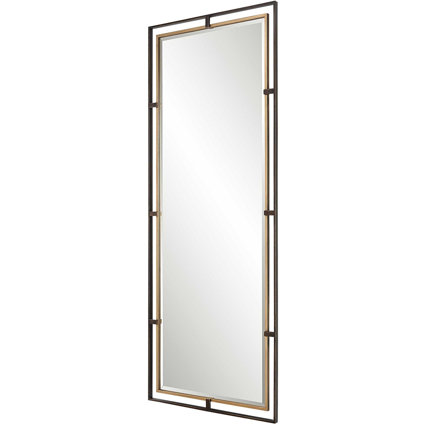 Carrizo Tall Bronze & Gold Mirror