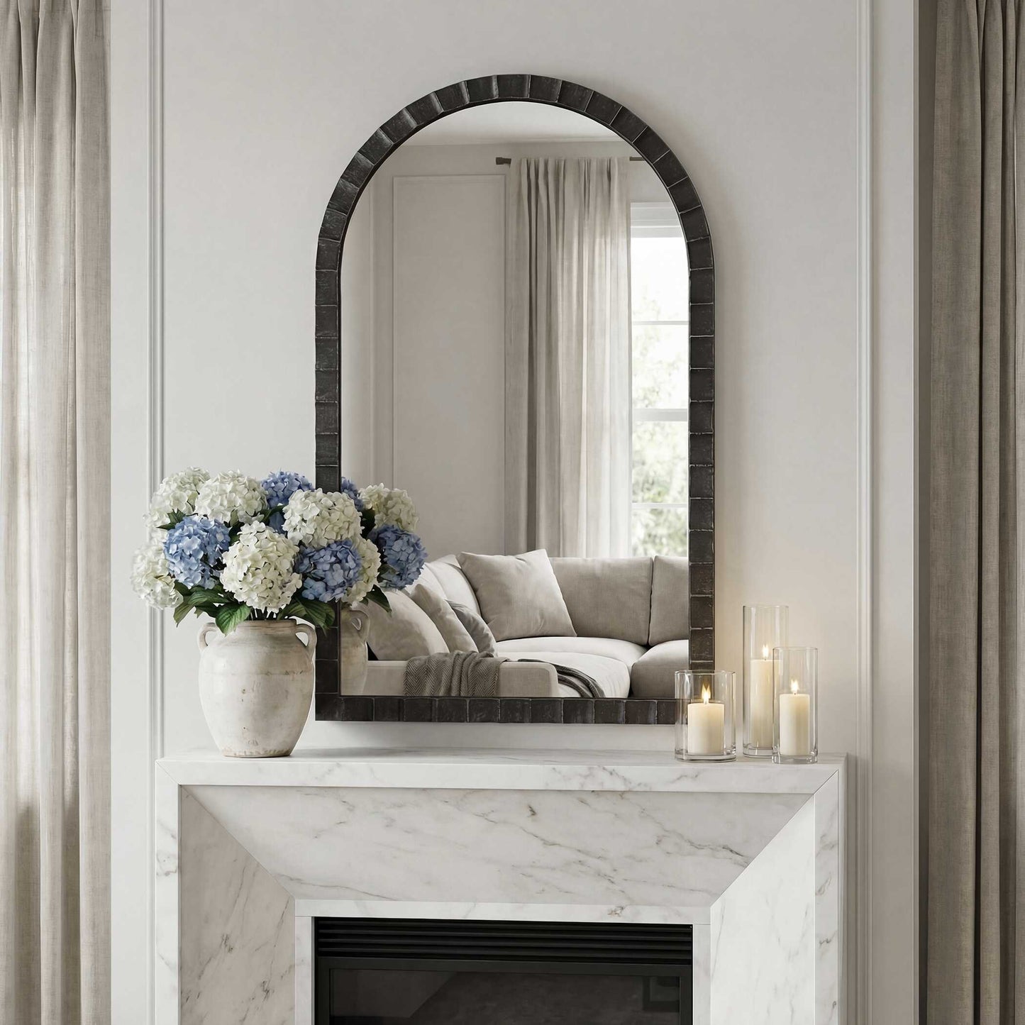 Dandridge Black Arch Mirror