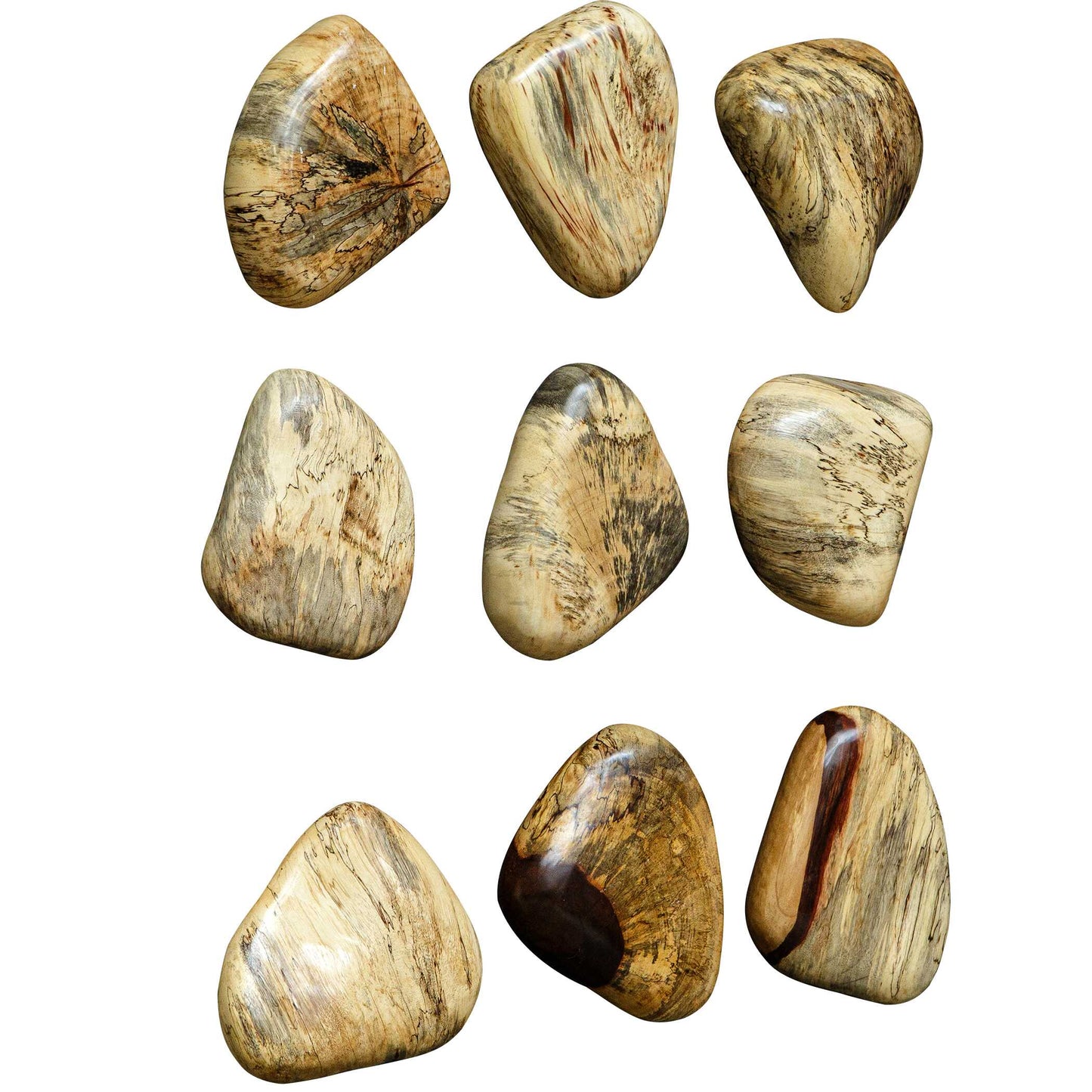 Pebbles Blonde Wood Wall Décor Set/9