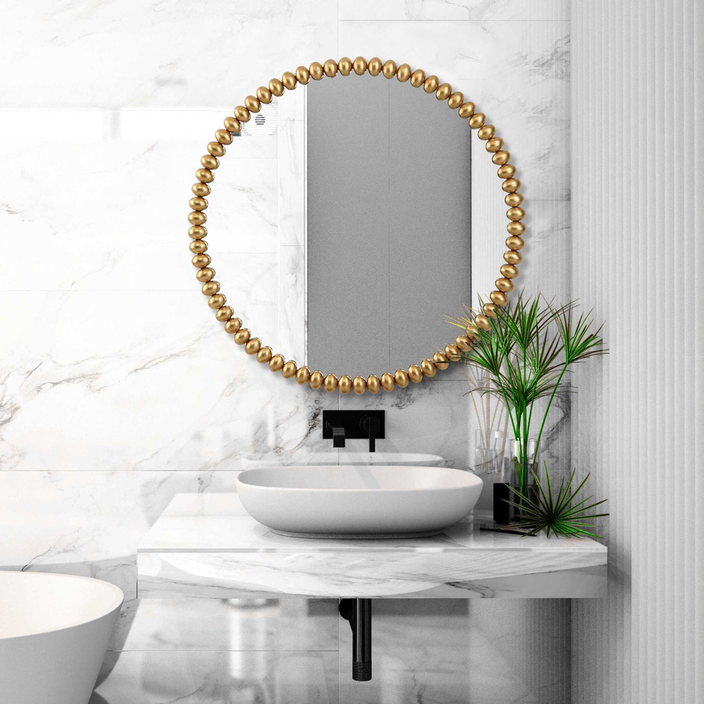 Byzantine Round Gold Mirror