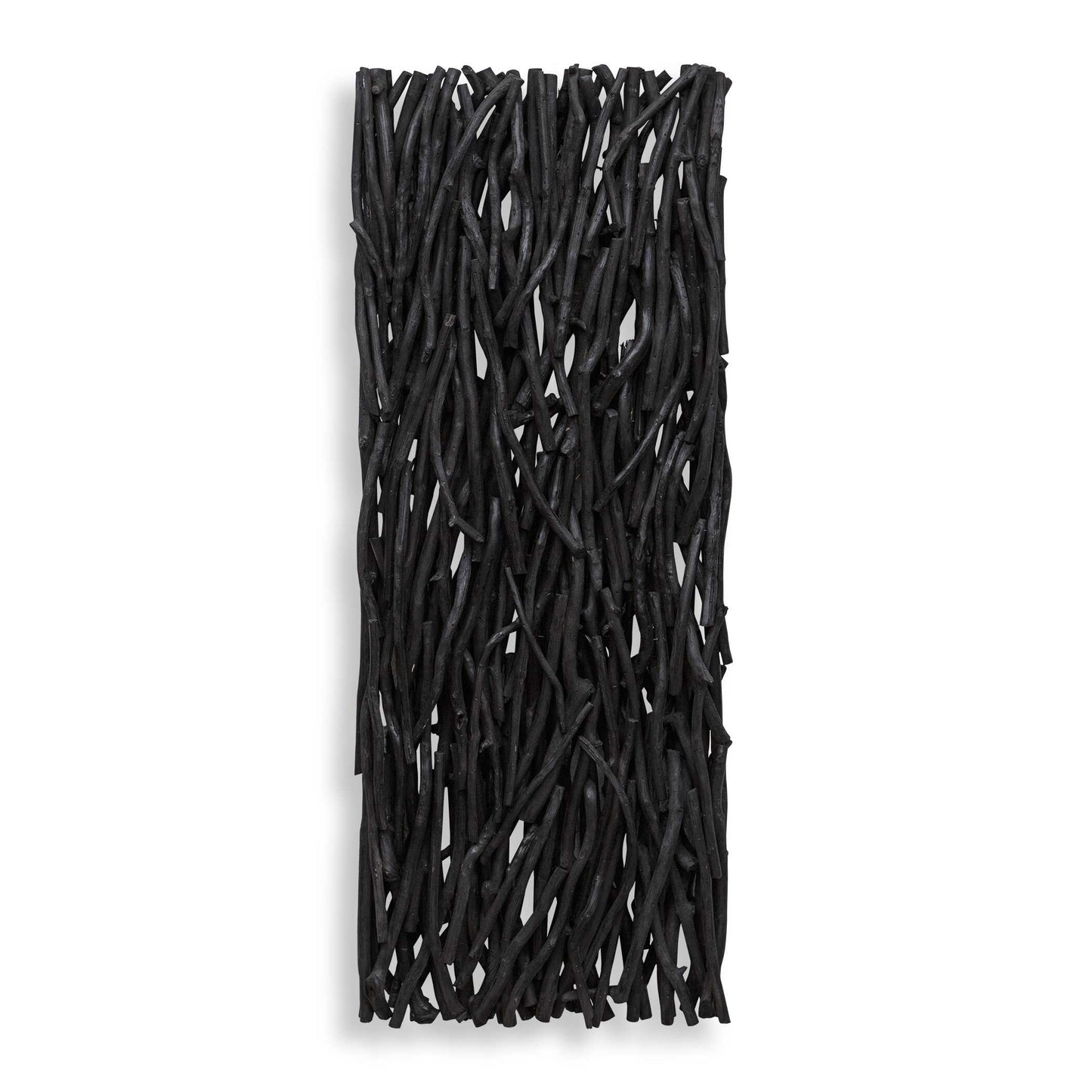Gathered Teak Black Wood Wall Decor