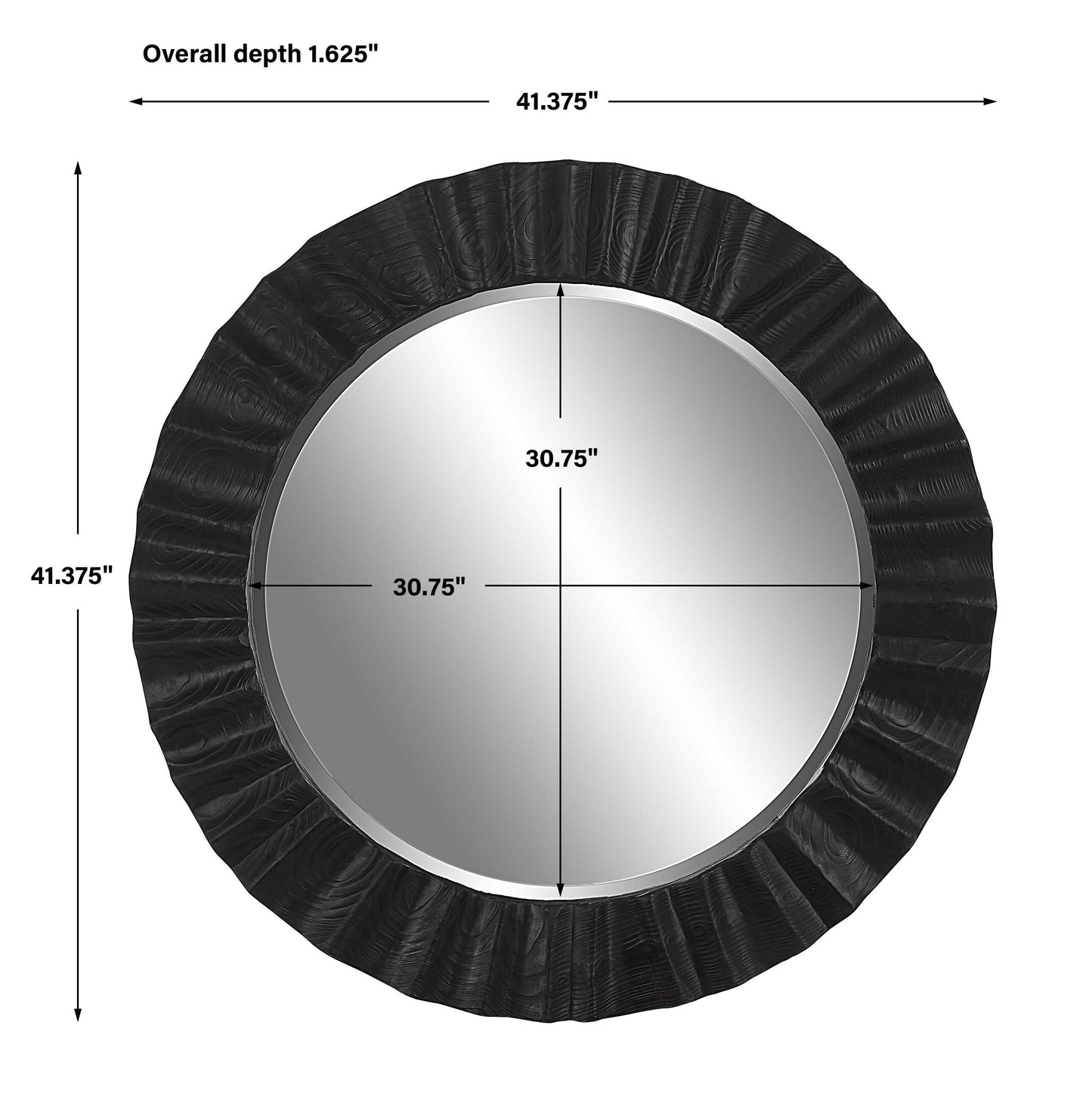 Caribou Dark Espresso Round Mirror