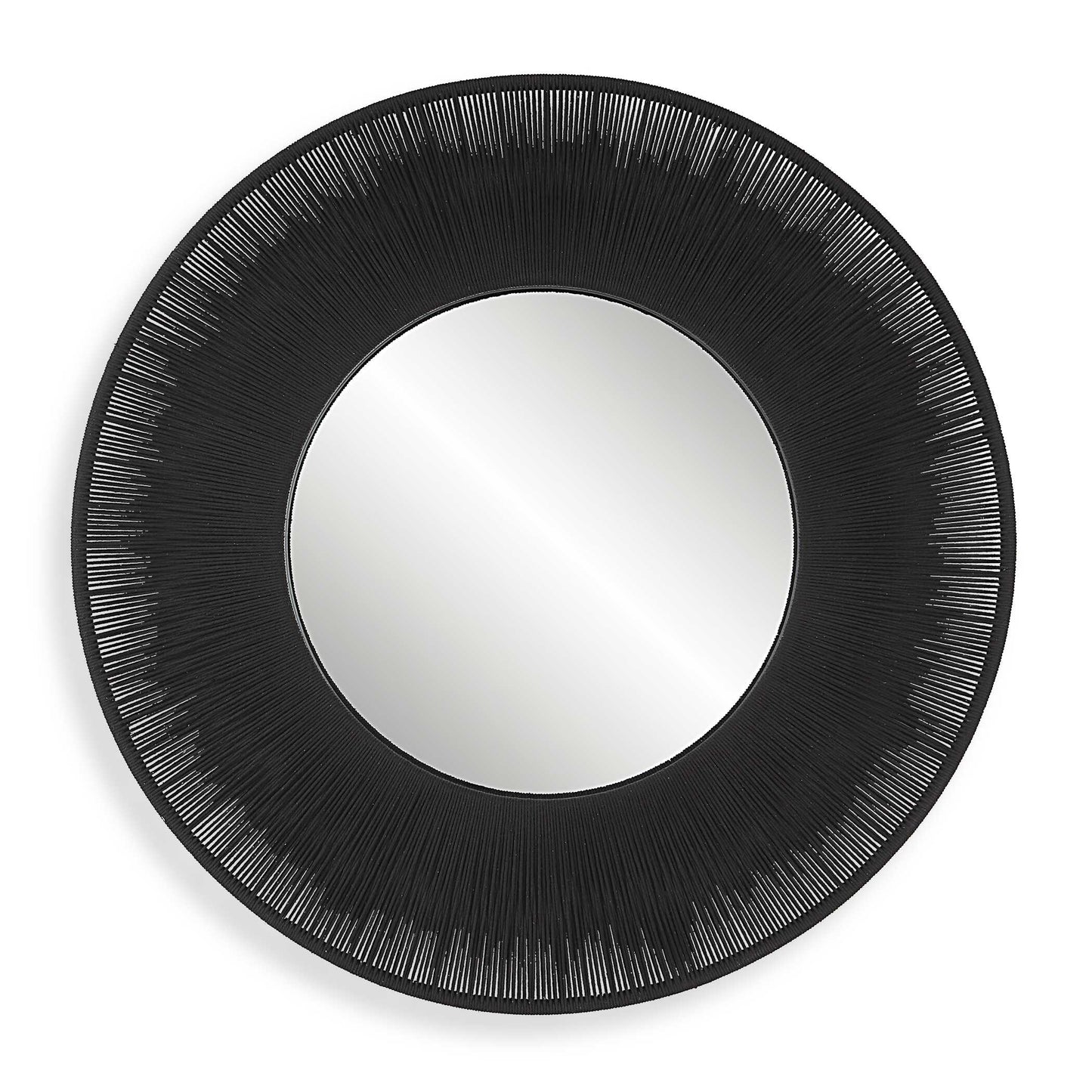 Sailor's Knot Black Round Mirror