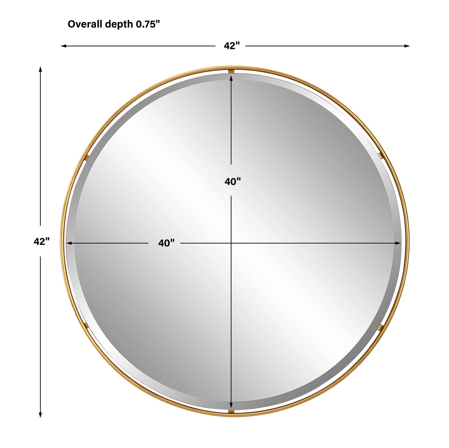 Canillo Gold Round Mirror