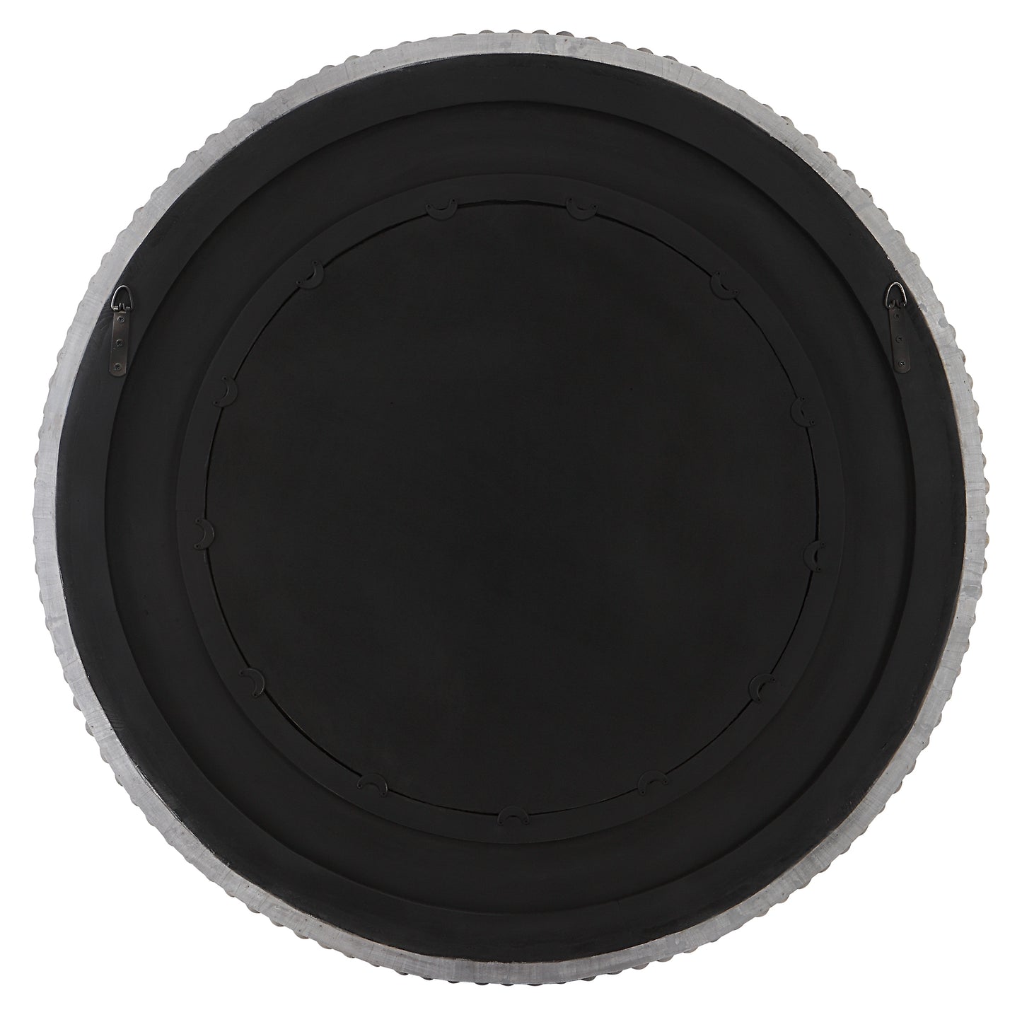 Portside Round Gray Mirror
