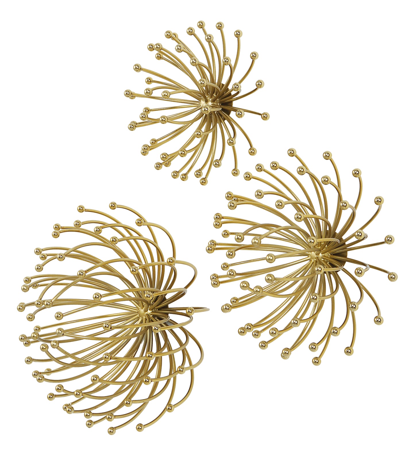 Aga Gold Metal Wall Decor Set/3