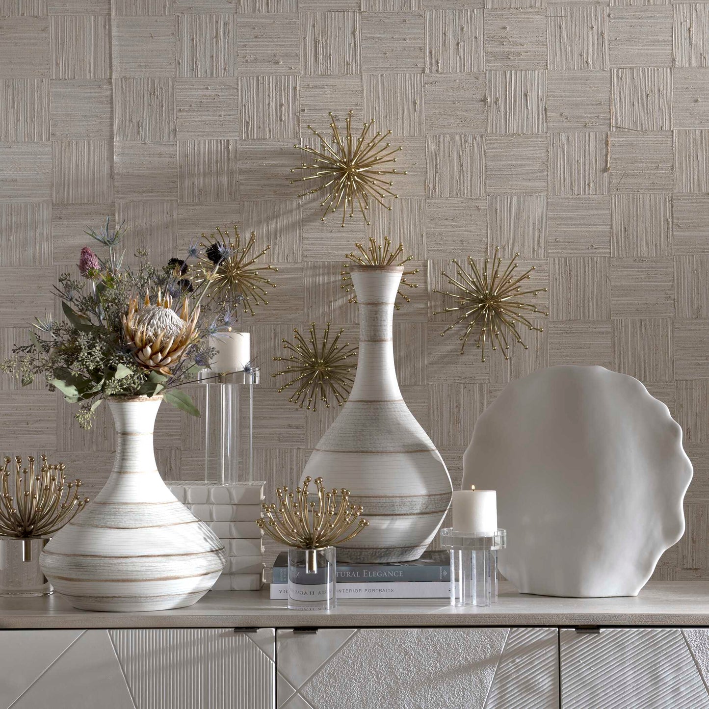 Aga Gold Metal Wall Decor Set/3