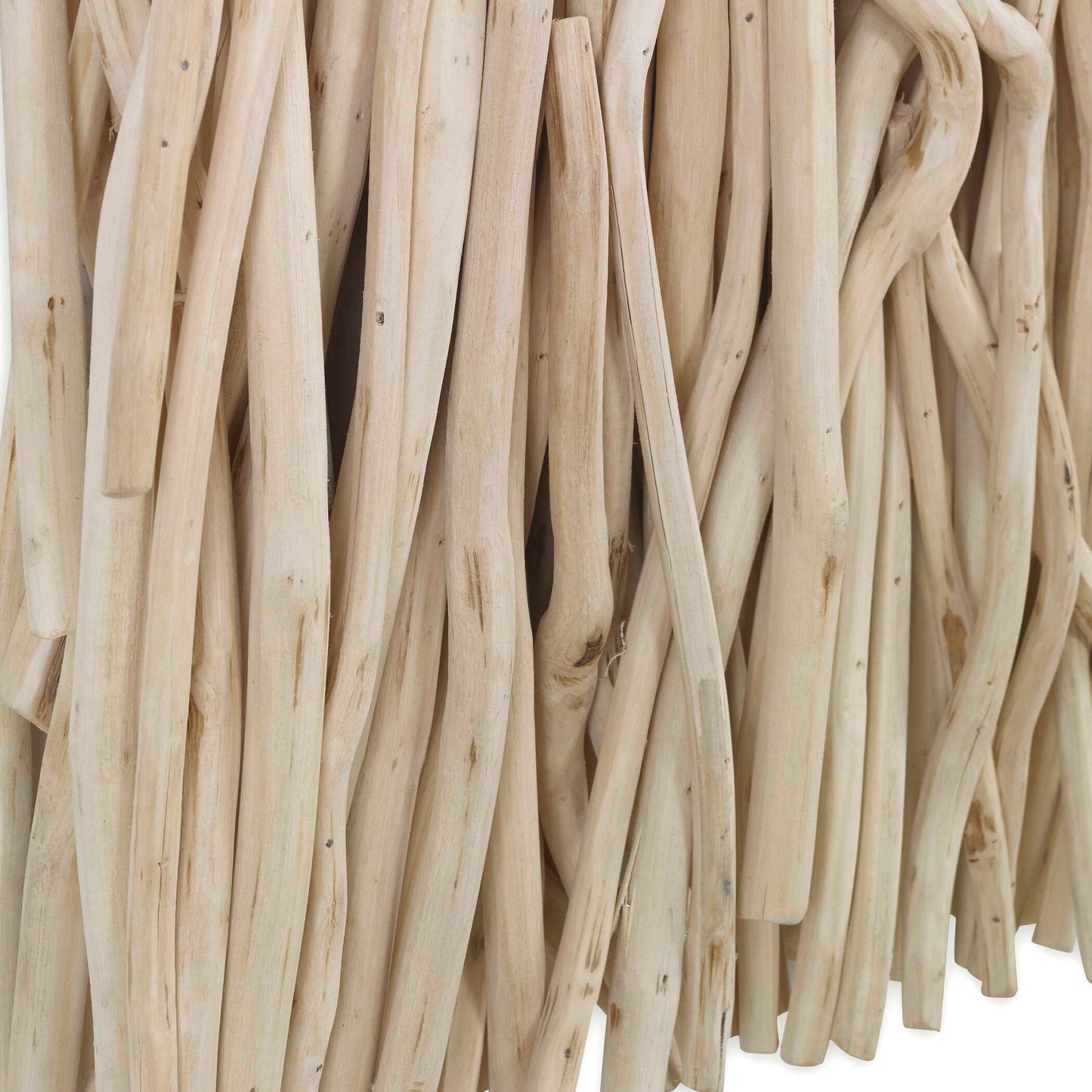 Gathered Teak Square Bleached Wood Wall Decor