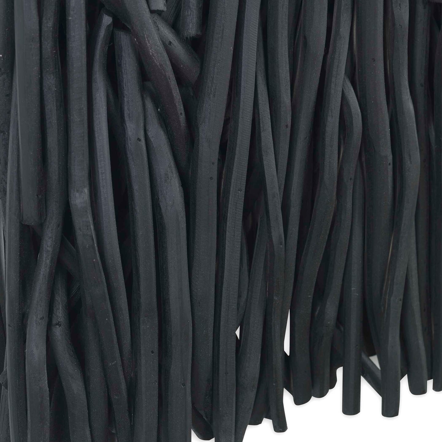 Gathered Teak Square Black Wood Wall Decor