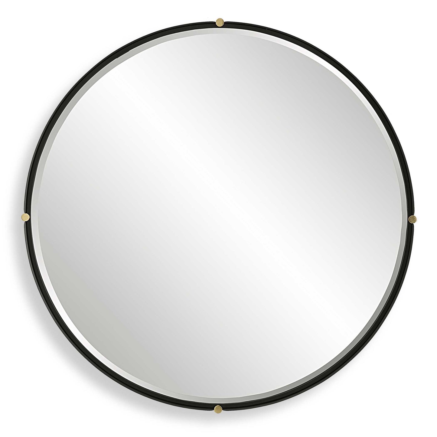 Bonded Round Black Mirror