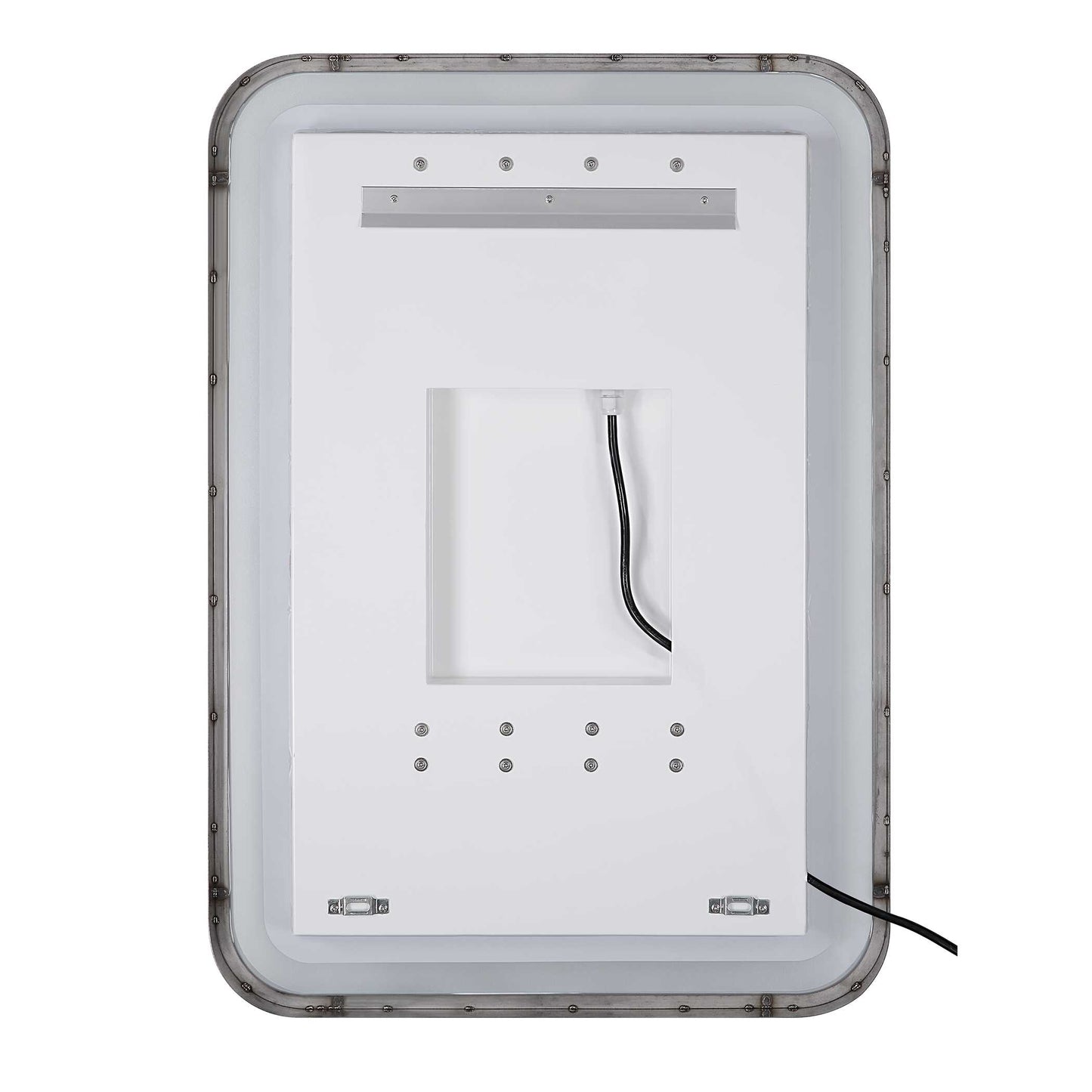 Crofton Lighted Black Large Mirror