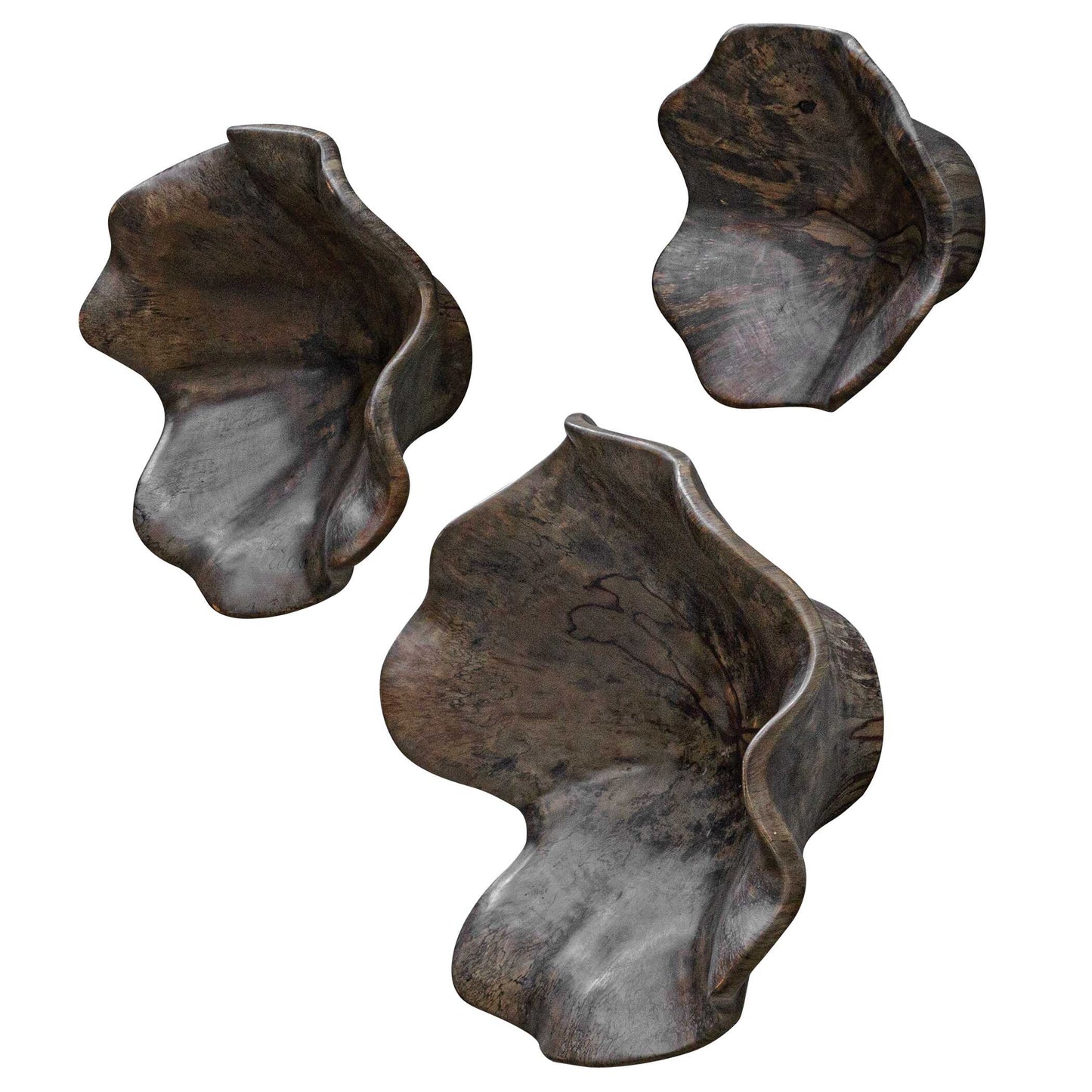 Two Wood Wall Décor In Mocha Set/3