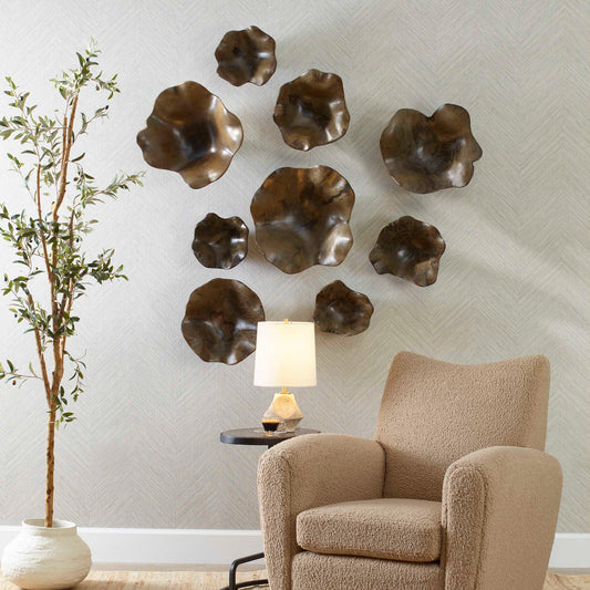Two Wood Wall Décor In Mocha Set/3