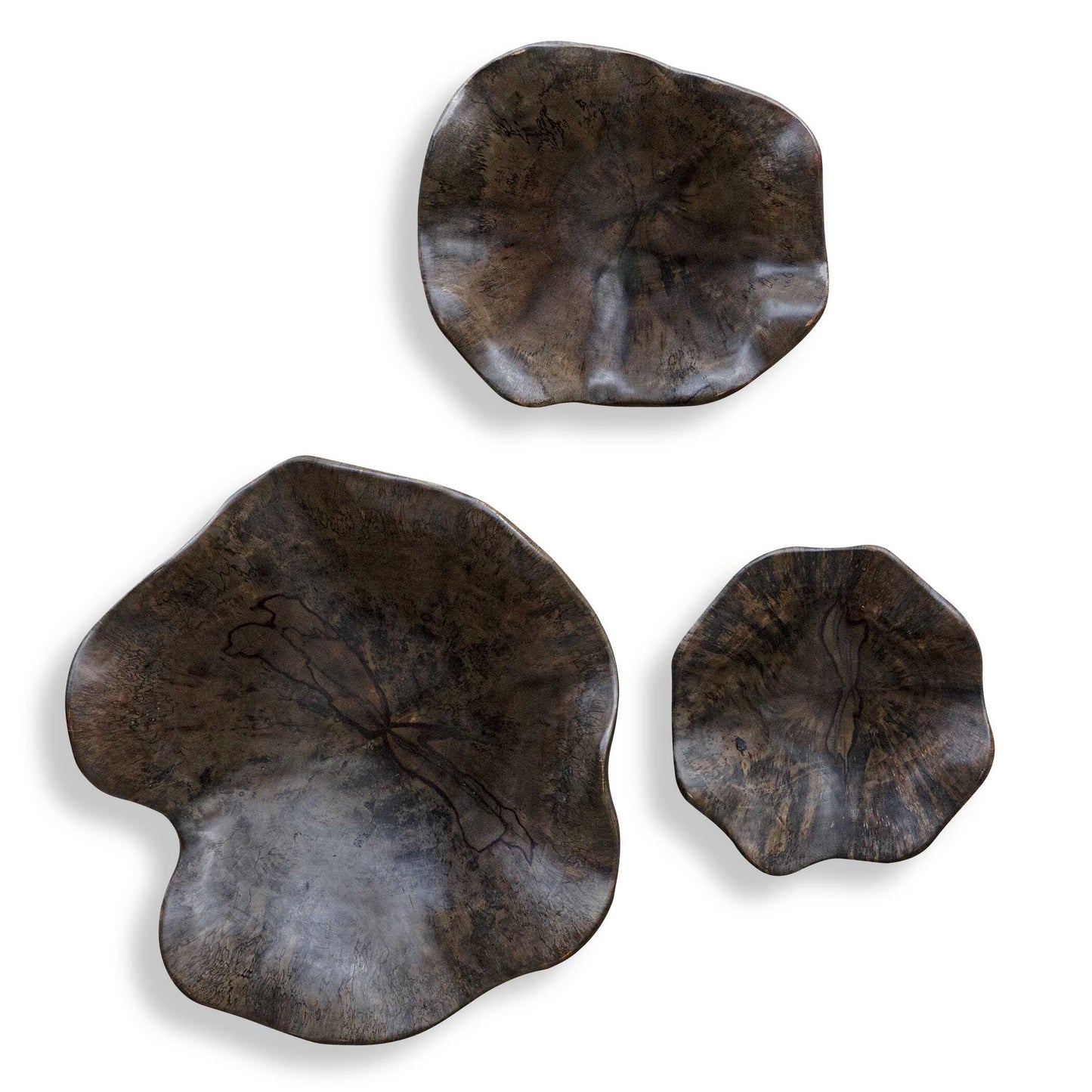 Two Wood Wall Décor In Mocha Set/3