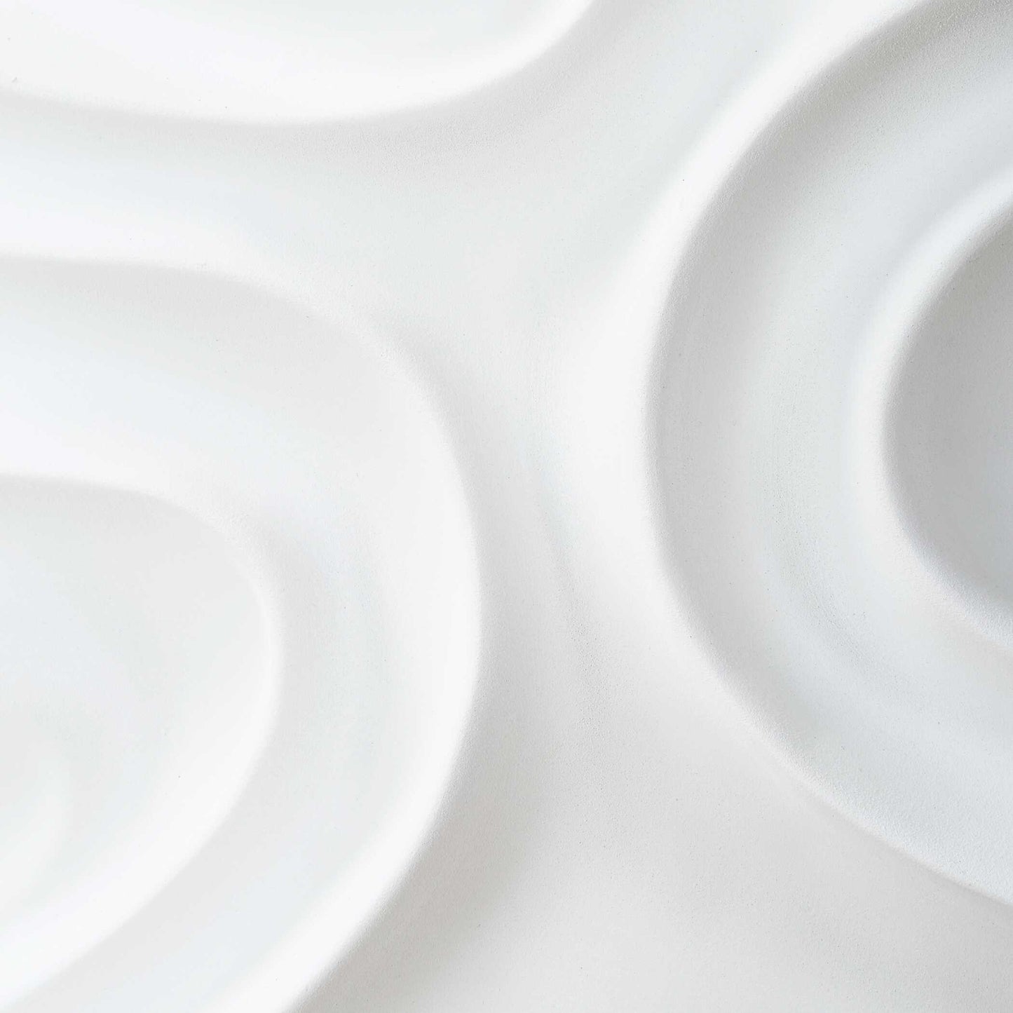 Snowdrift Sculpted White Wall Decor Set/4