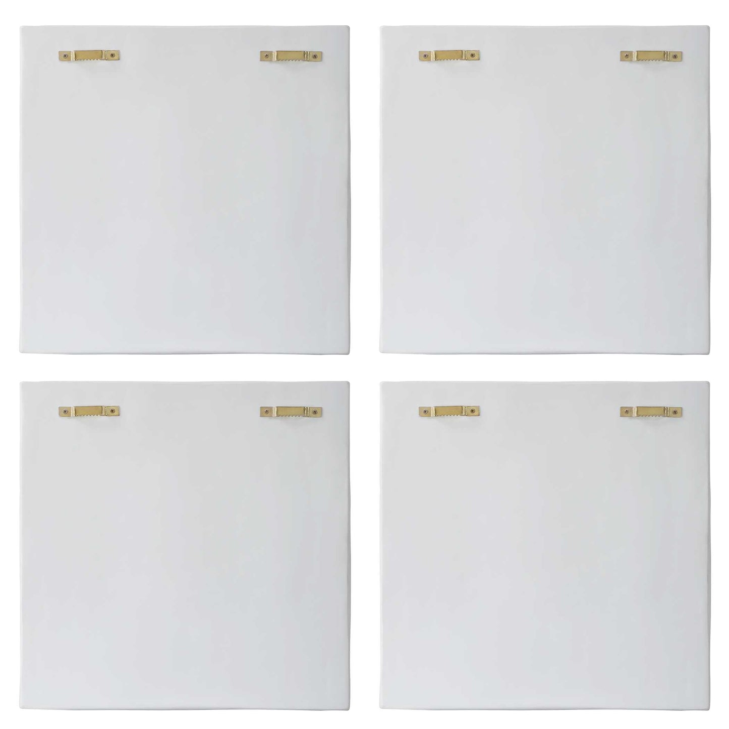 Snowdrift Sculpted White Wall Decor Set/4