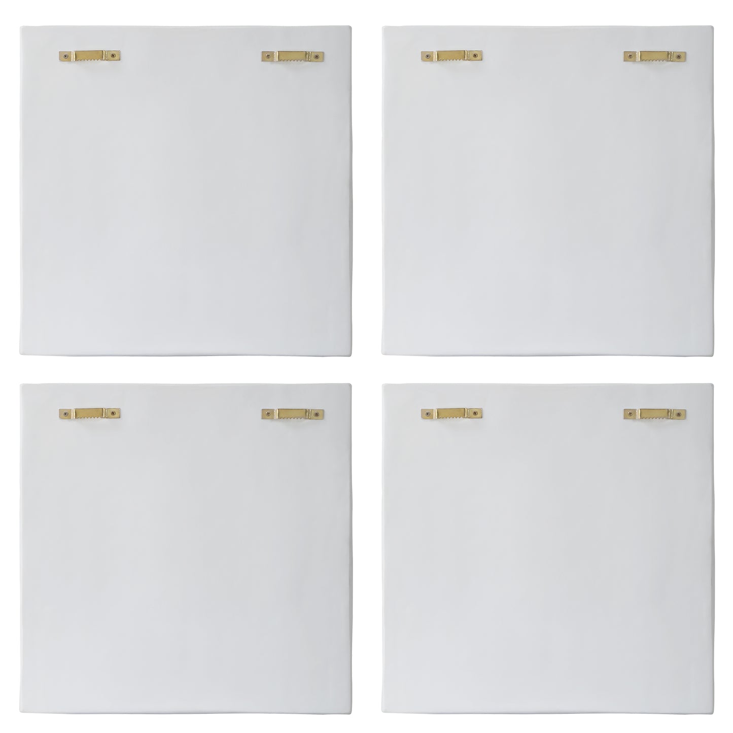 Snowdrift Sculpted White Wall Decor Set/4